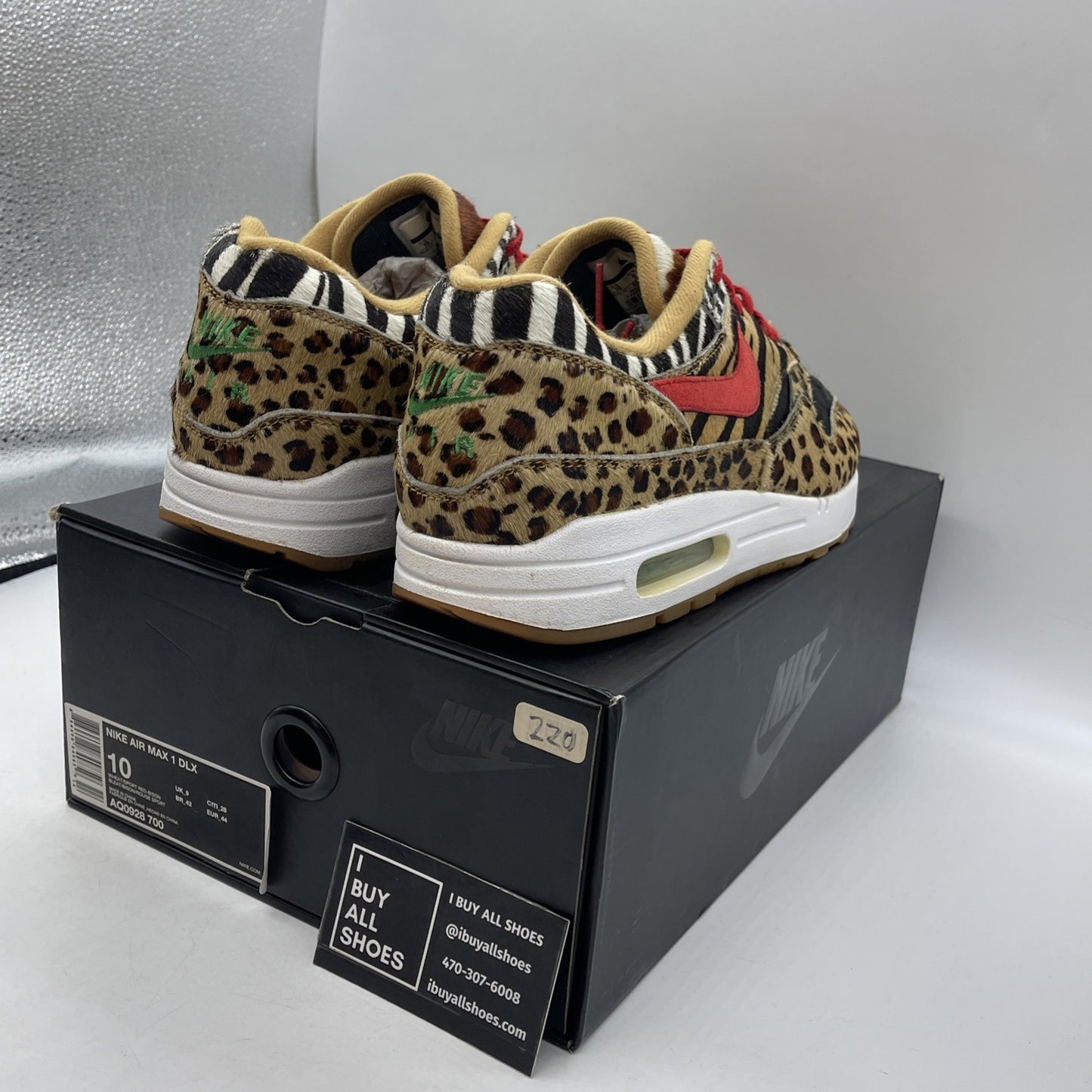 Size 10 - Nike Atmos x Air Max 1 DLX 2018 Animal Pack (AQ0928-700)