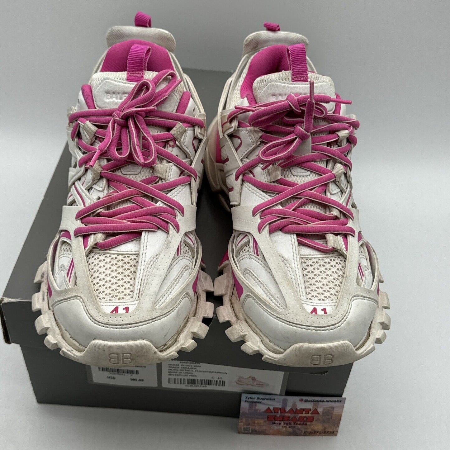 Balenciaga Track 41 Pink and White Sneakers US Women's 11 SPB-SAL (330226) Men 9