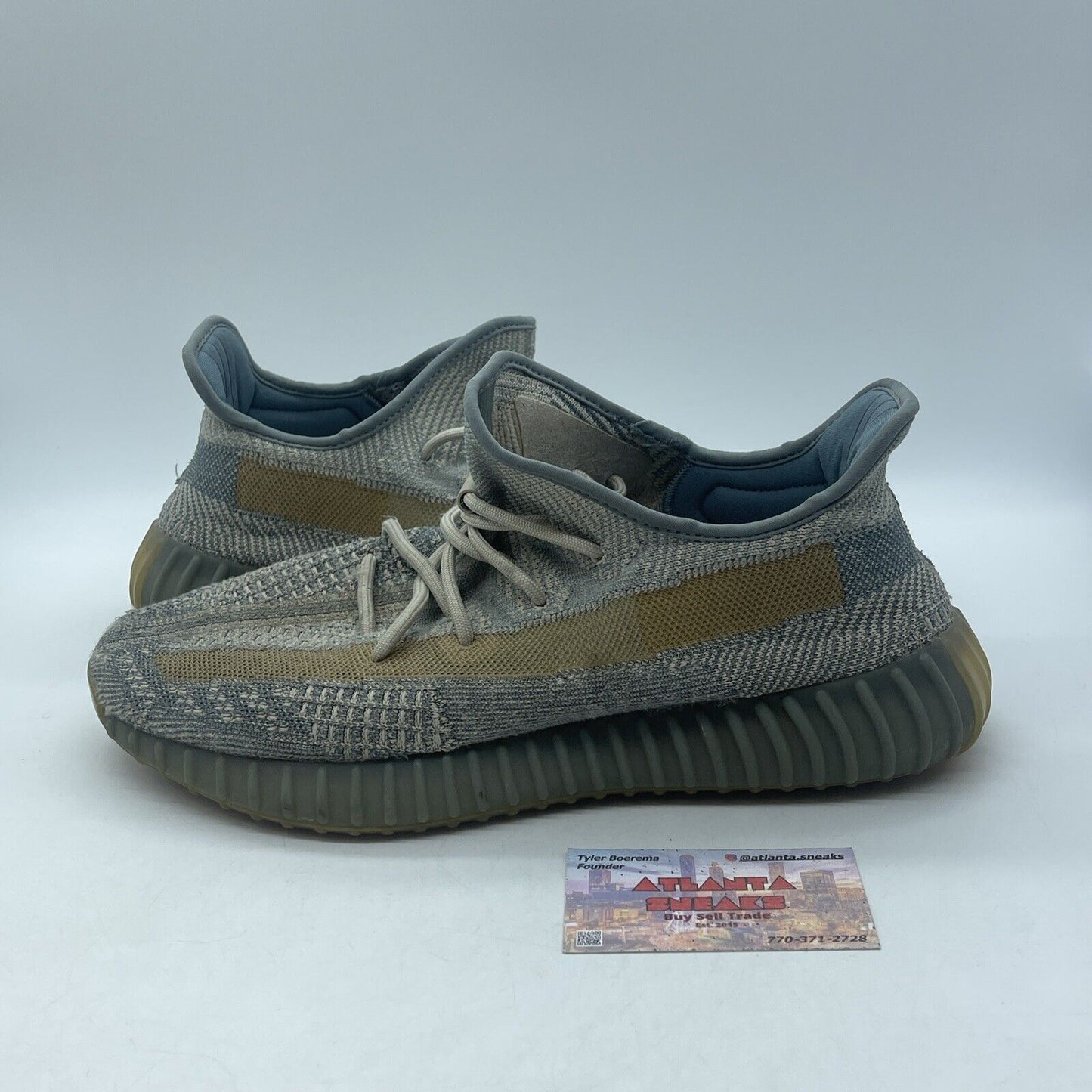 Size 11.5 - adidas Yeezy Boost 350 V2 Low Israfil Grey Blue Suede (FZ5421)