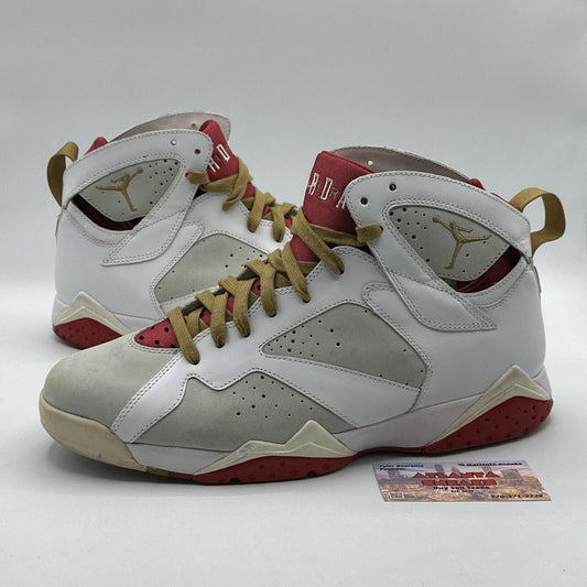 Size 11.5 - Jordan 7 Retro Year Of The Rabbit 2011 White Gold Red Rare OG Leathe