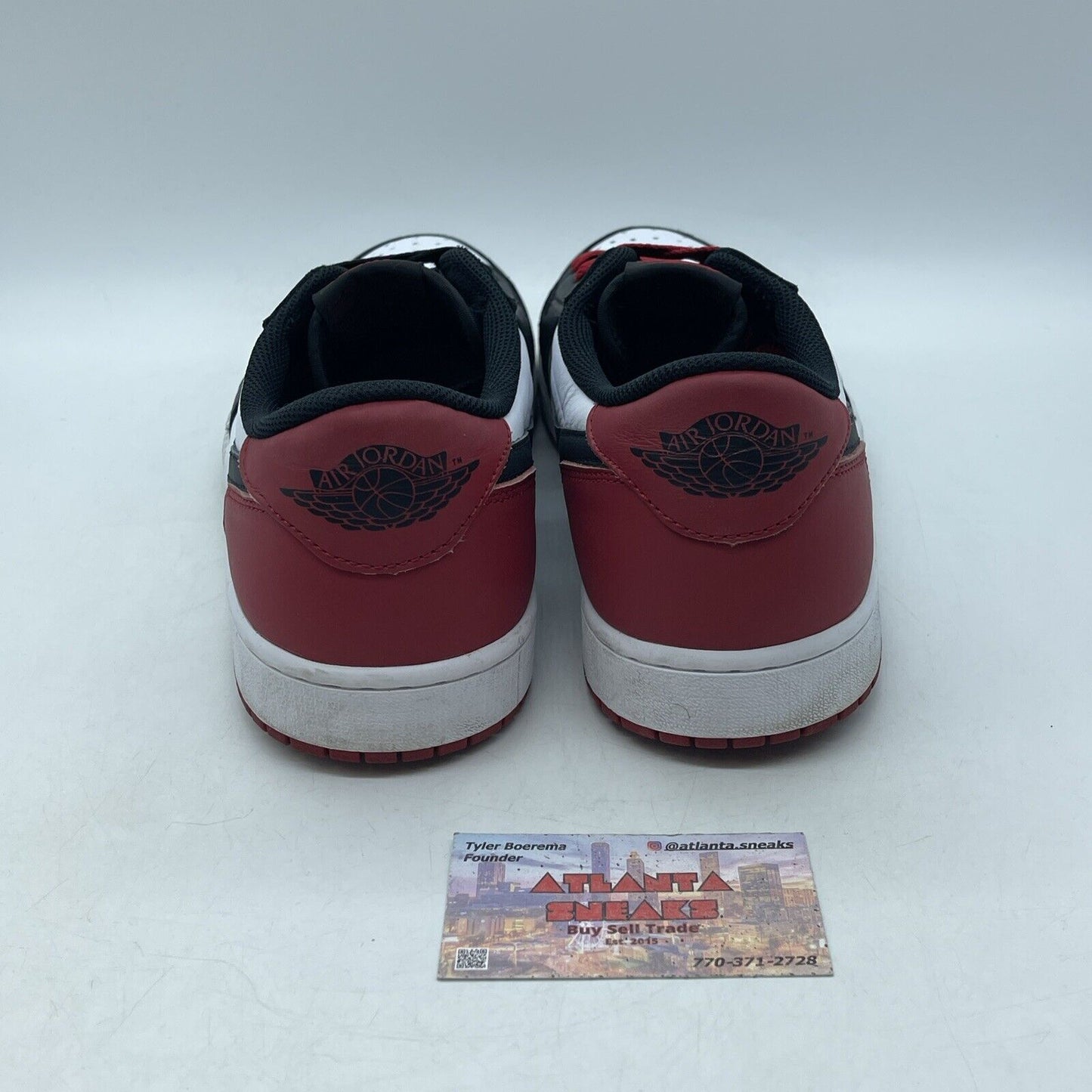 Size 12 - Air Jordan 1 Retro OG Low Black Toe Red White Leather (CZ0790-106)