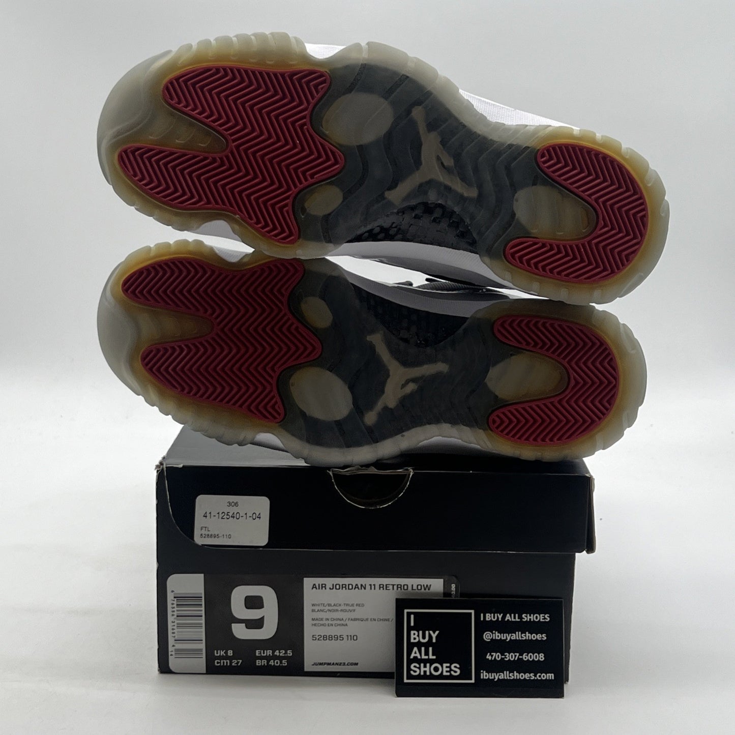 Size 9 - Air Jordan 11 Retro Low Tuxedo (528895-110)