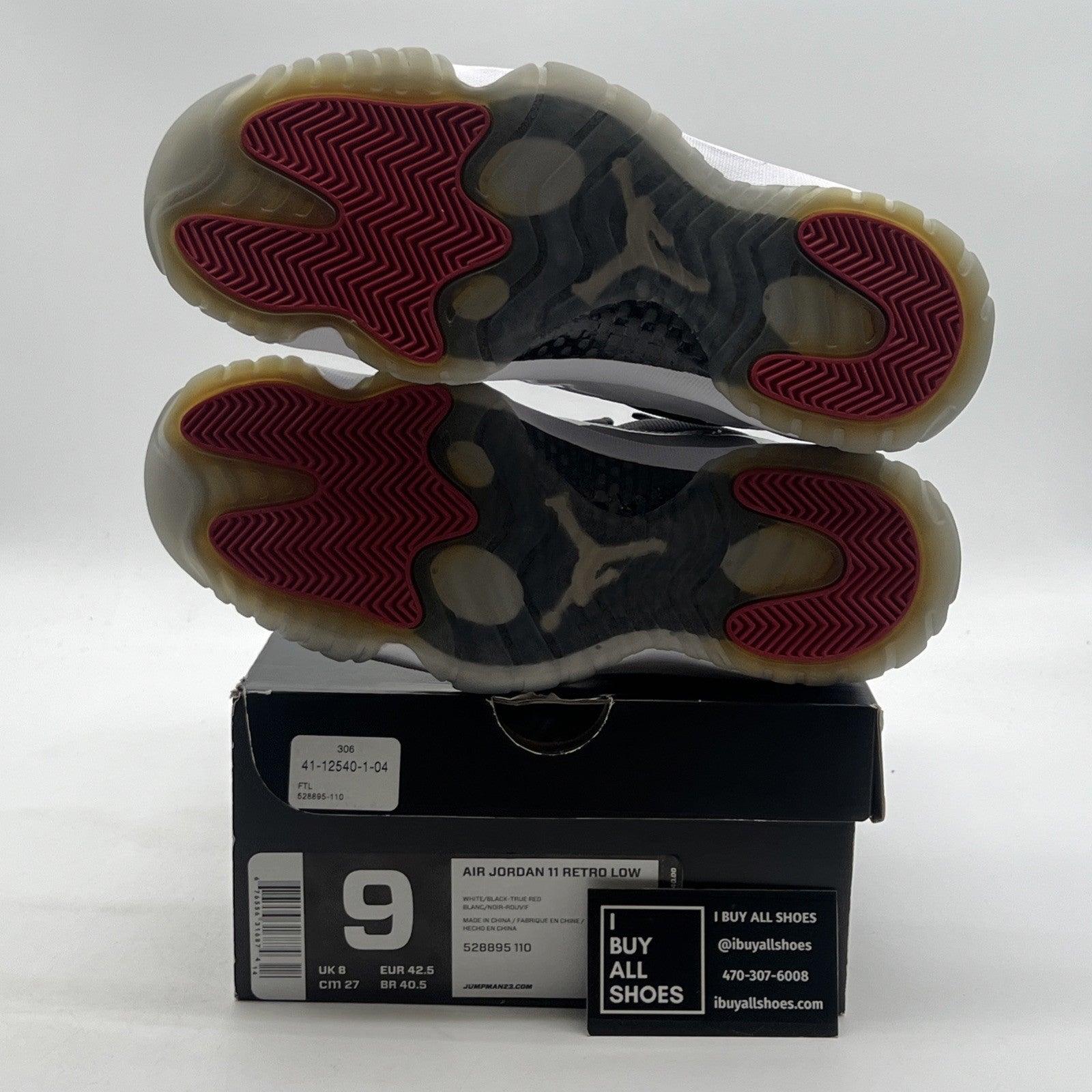 Size 9 - Air Jordan 11 Retro Low Tuxedo (528895-110)