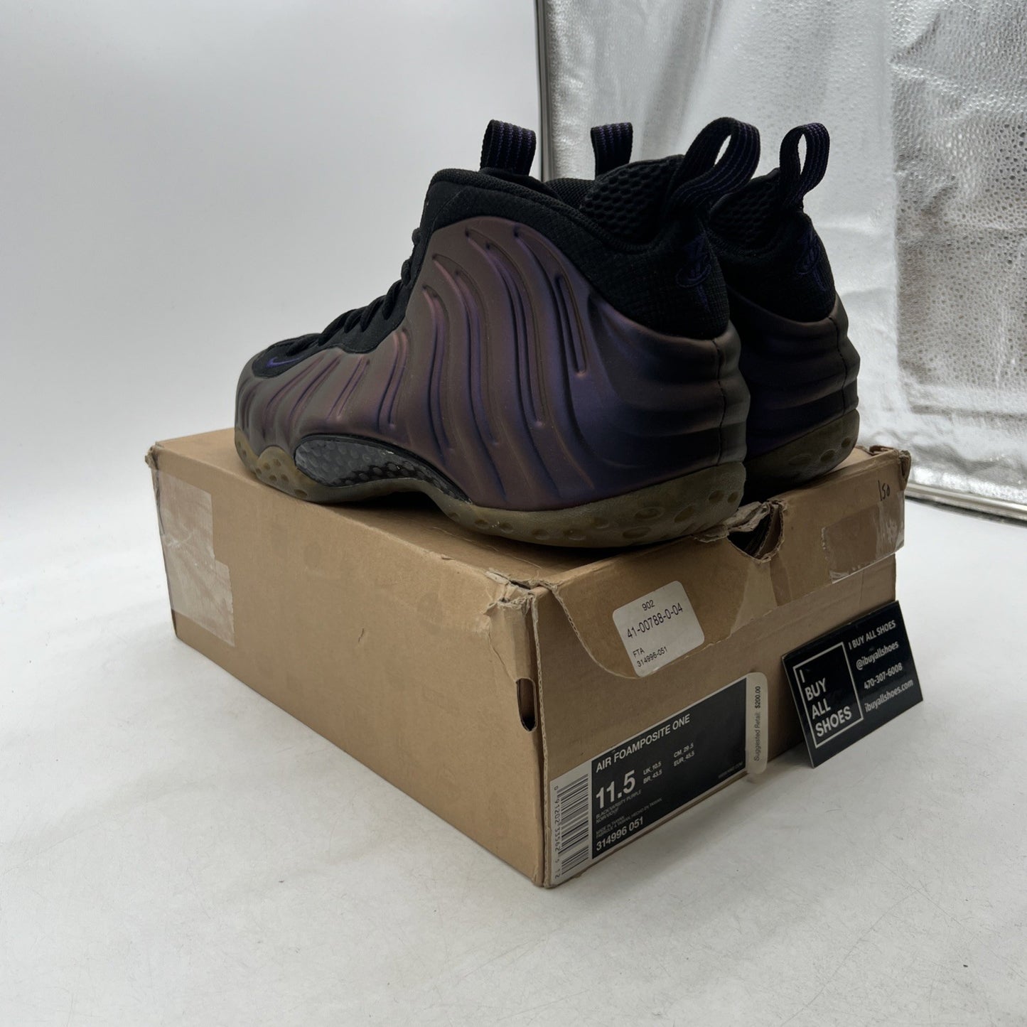 Size 11.5 - Nike Air Foamposite One 2010 Eggplant (314996-051)