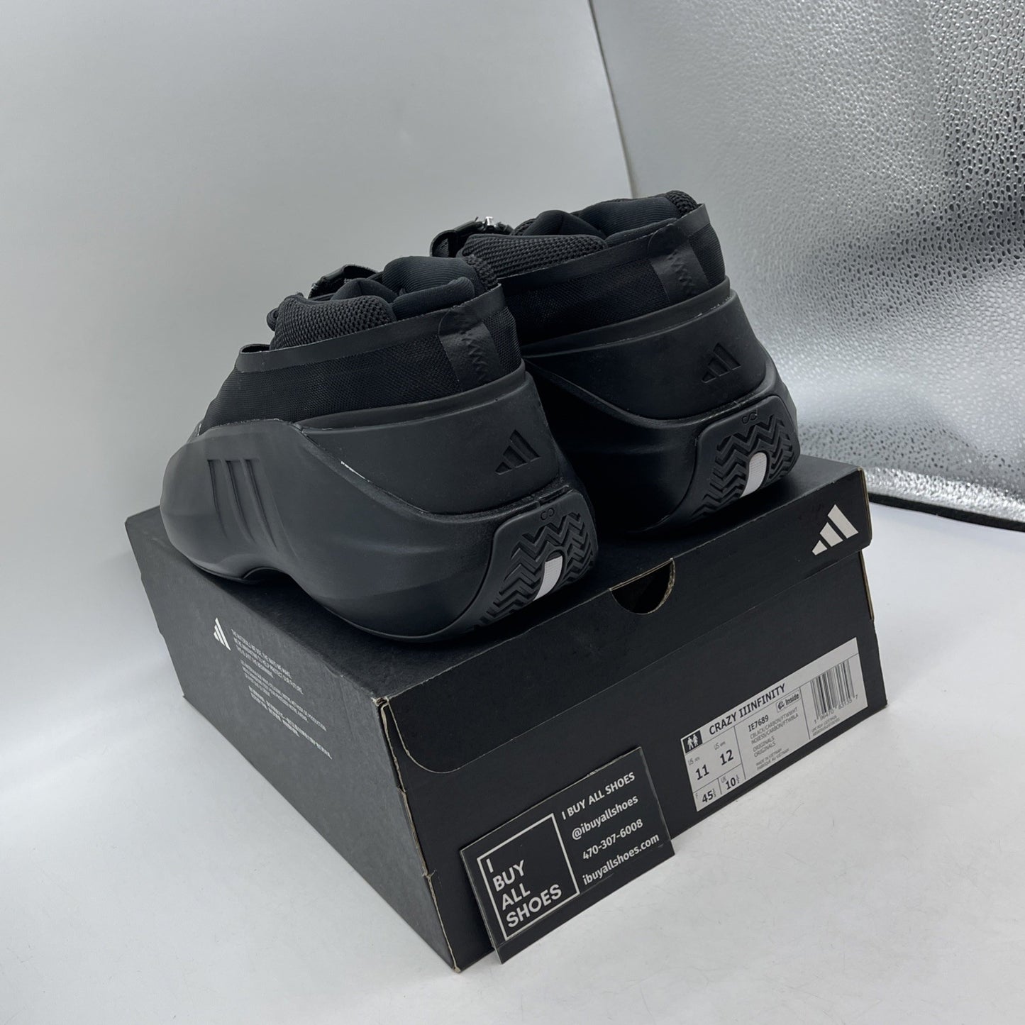 Size 11 - adidas Crazy IIInfinity Triple Black (IE7689)