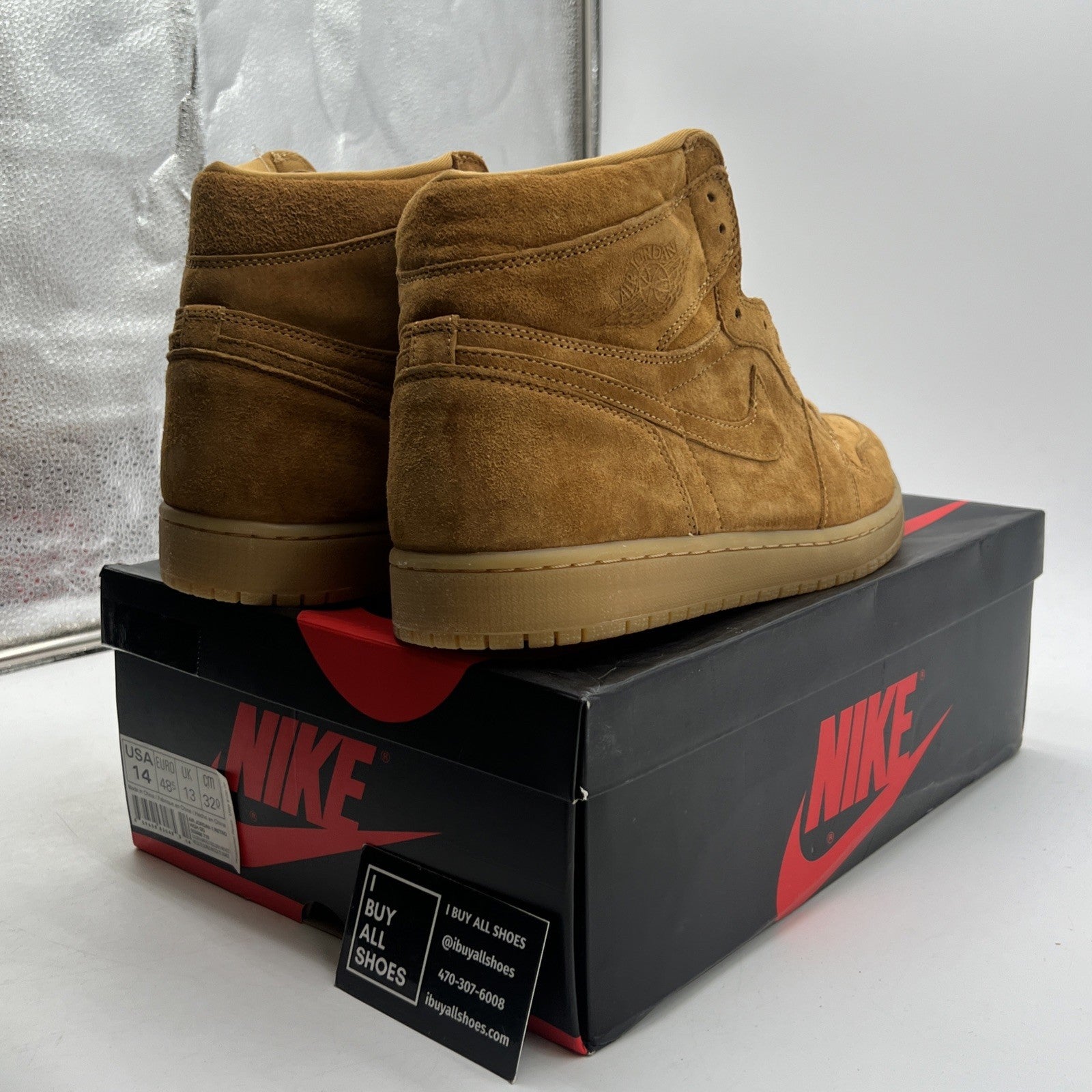 Size 14 - Air Jordan 1 Retro OG High Wheat (555088-710)