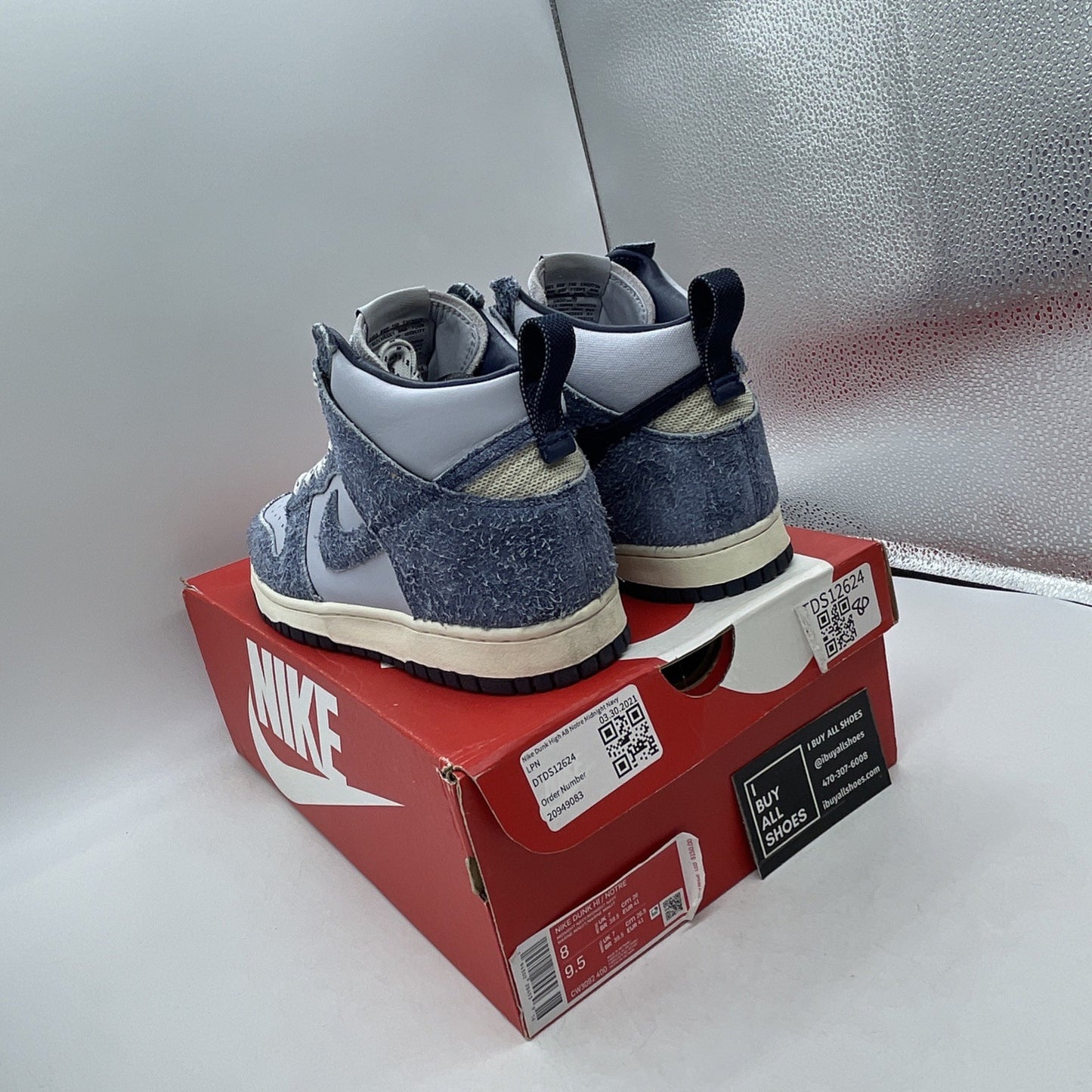 Size 8 - Nike Notre x Dunk High Midnight Navy (CW3092-400)