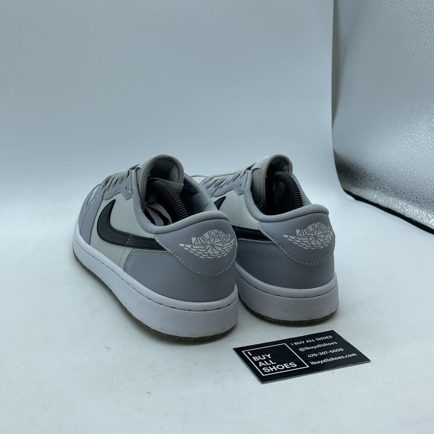 Size 11 - Jordan 1 Low Golf Wolf Grey White Black Leather (DD9315-002)
