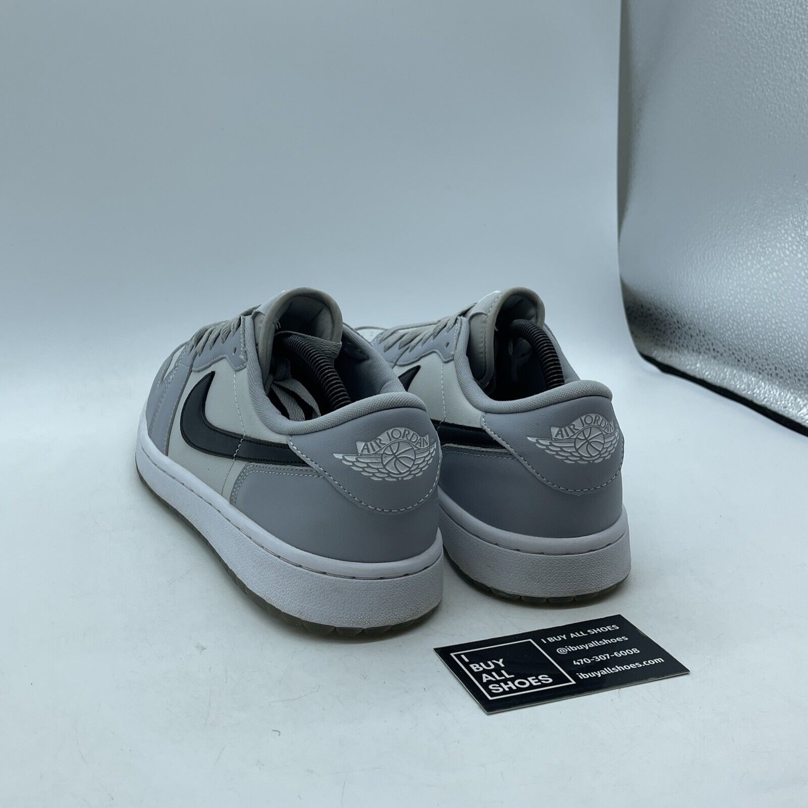 Size 11 - Jordan 1 Low Golf Wolf Grey White Black Leather (DD9315-002)
