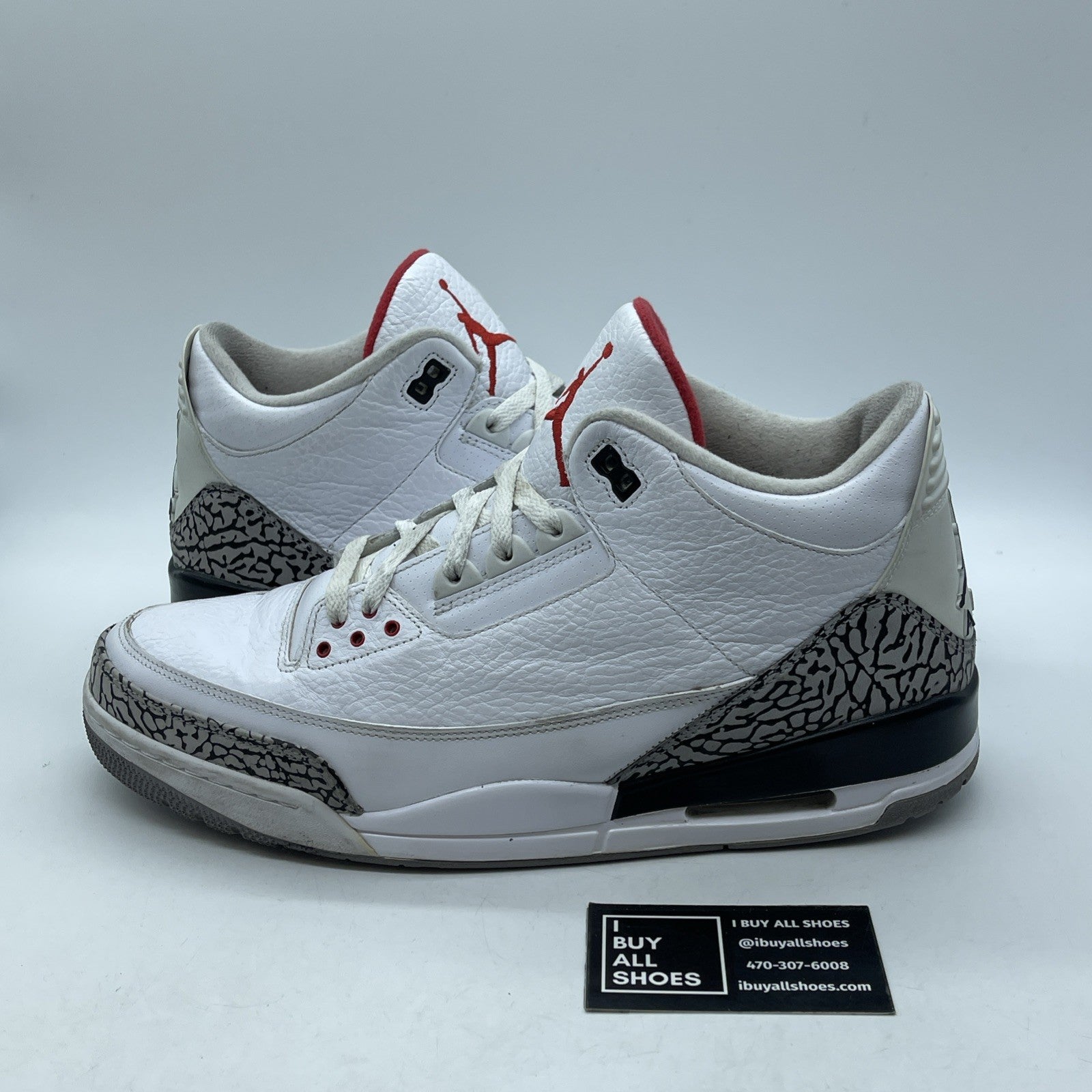 Size 13 - Jordan 3 Retro White Cement 2011 Grey Suede Leather (136064-105)