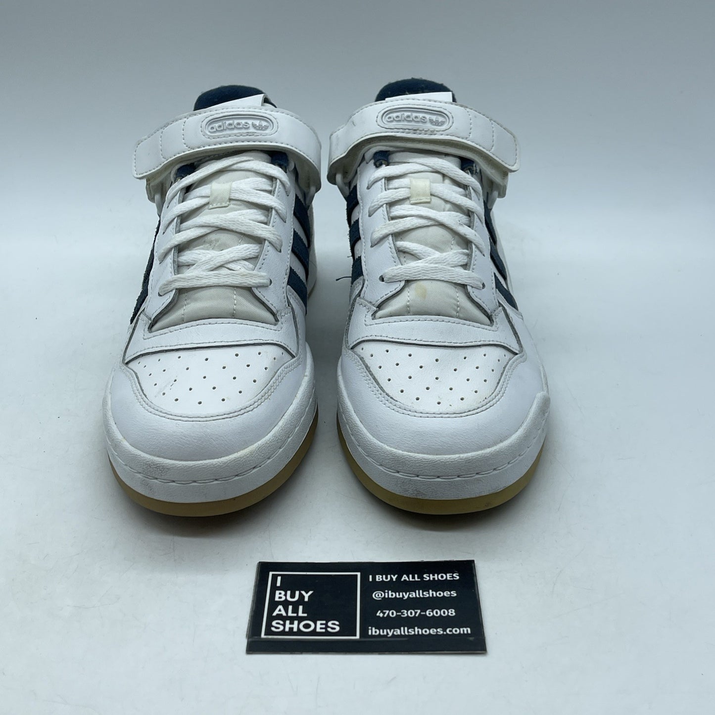 Size 11 - adidas Forum Low White Crew Navy (GY2648)
