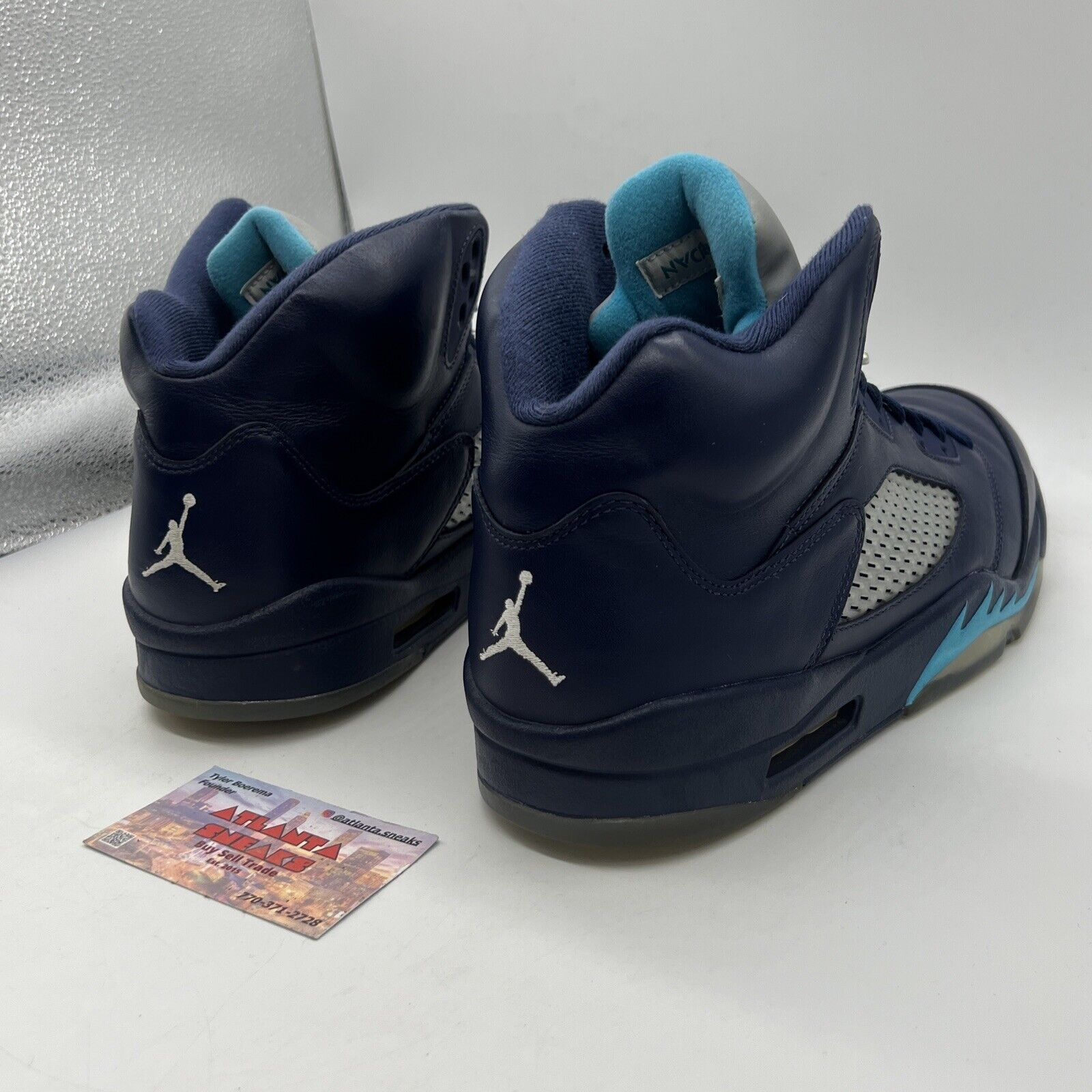 Size 11.5 - Air Jordan 5 Retro Pre-Grape Navy Blue Leather Used (136017-405)