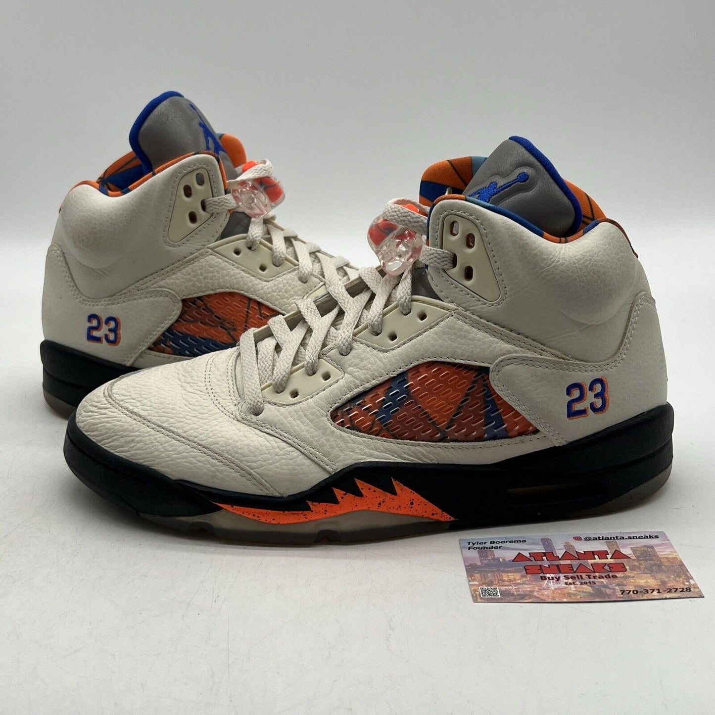 Size 9 - Air Jordan 5 Retro International Flight Blue Black Orange (136027-148)