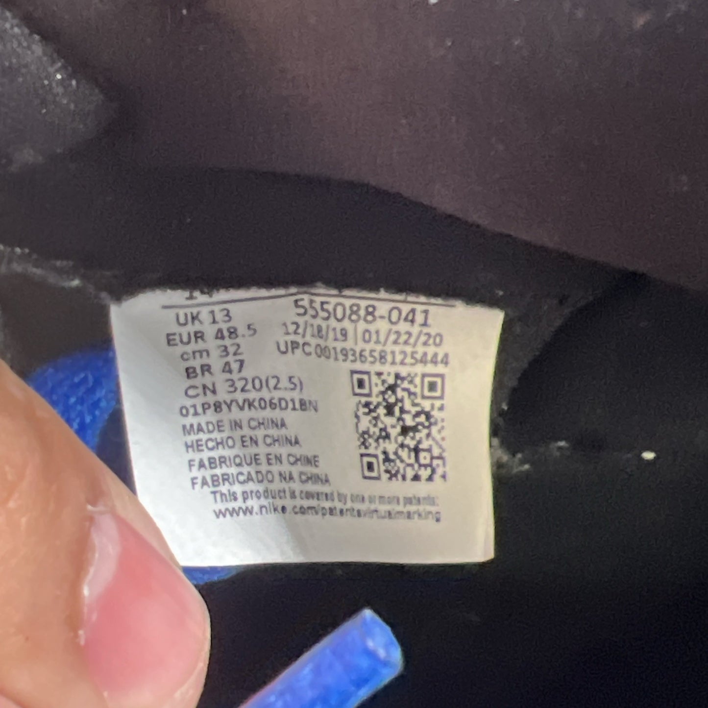 Size 14 - Air Jordan 1 Retro OG High Royal Toe (555088-041)
