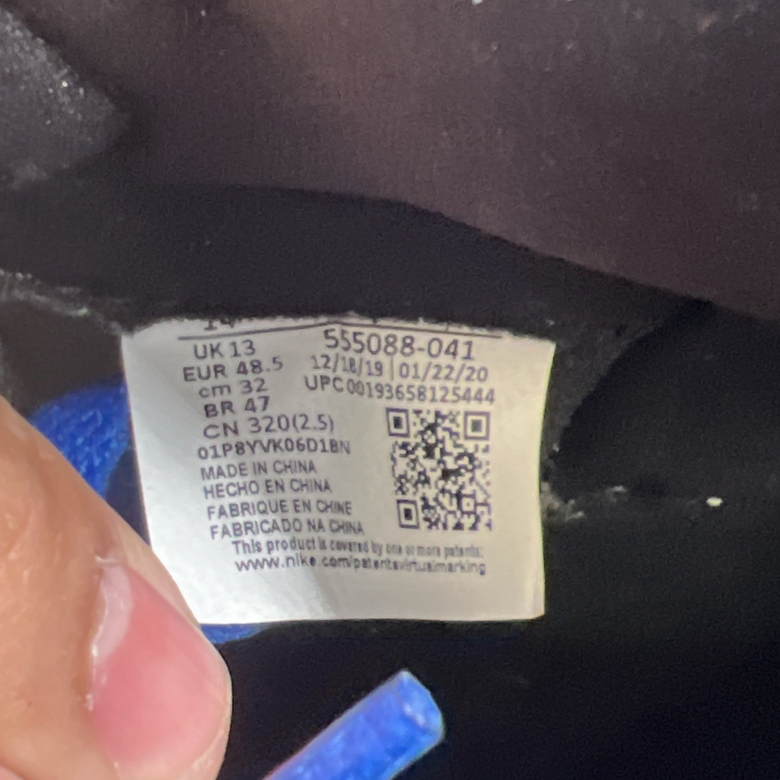 Size 14 - Air Jordan 1 Retro OG High Royal Toe (555088-041)