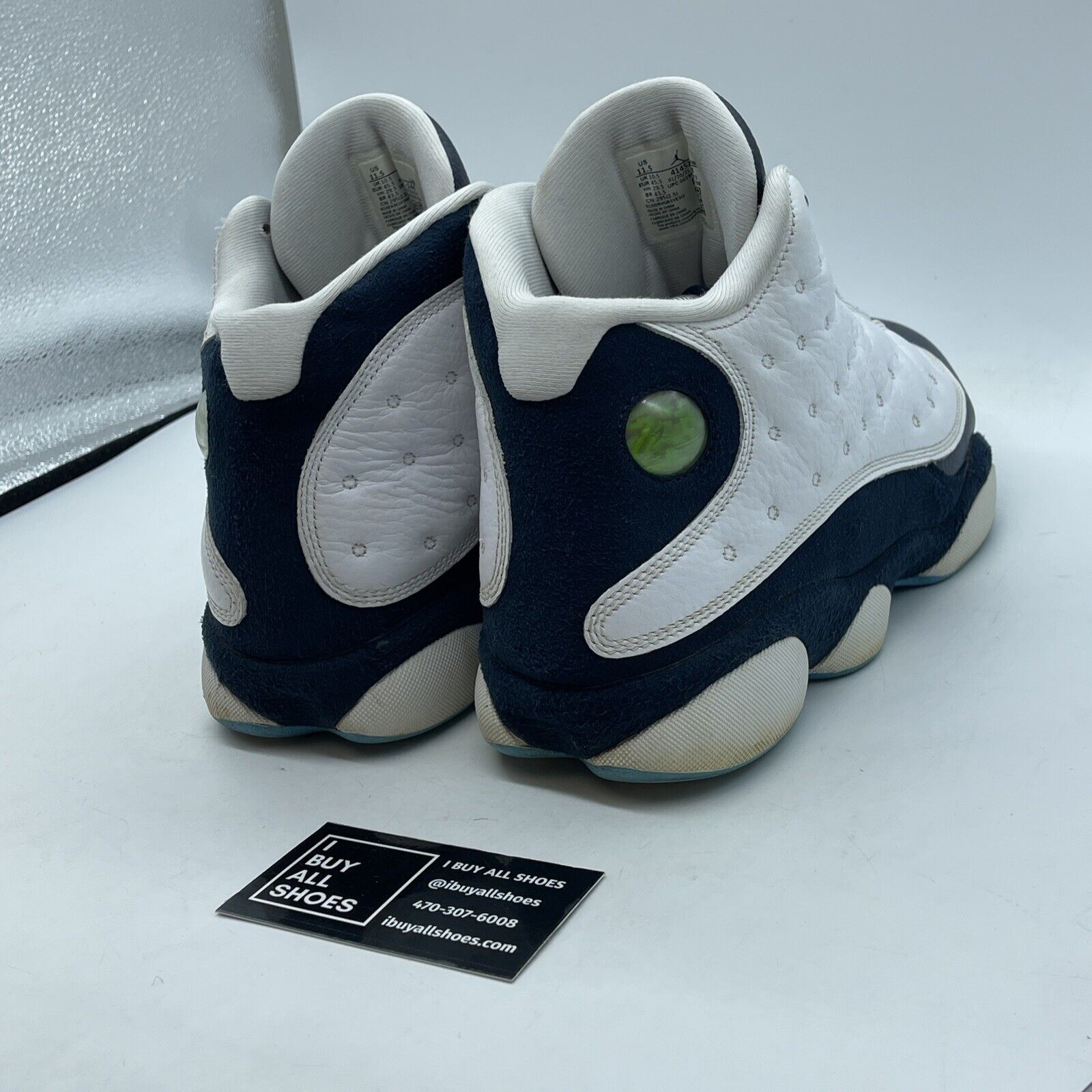 Size 11.5 - Jordan 13 Retro Obsidian Blue White Suede Leather (414571-144)