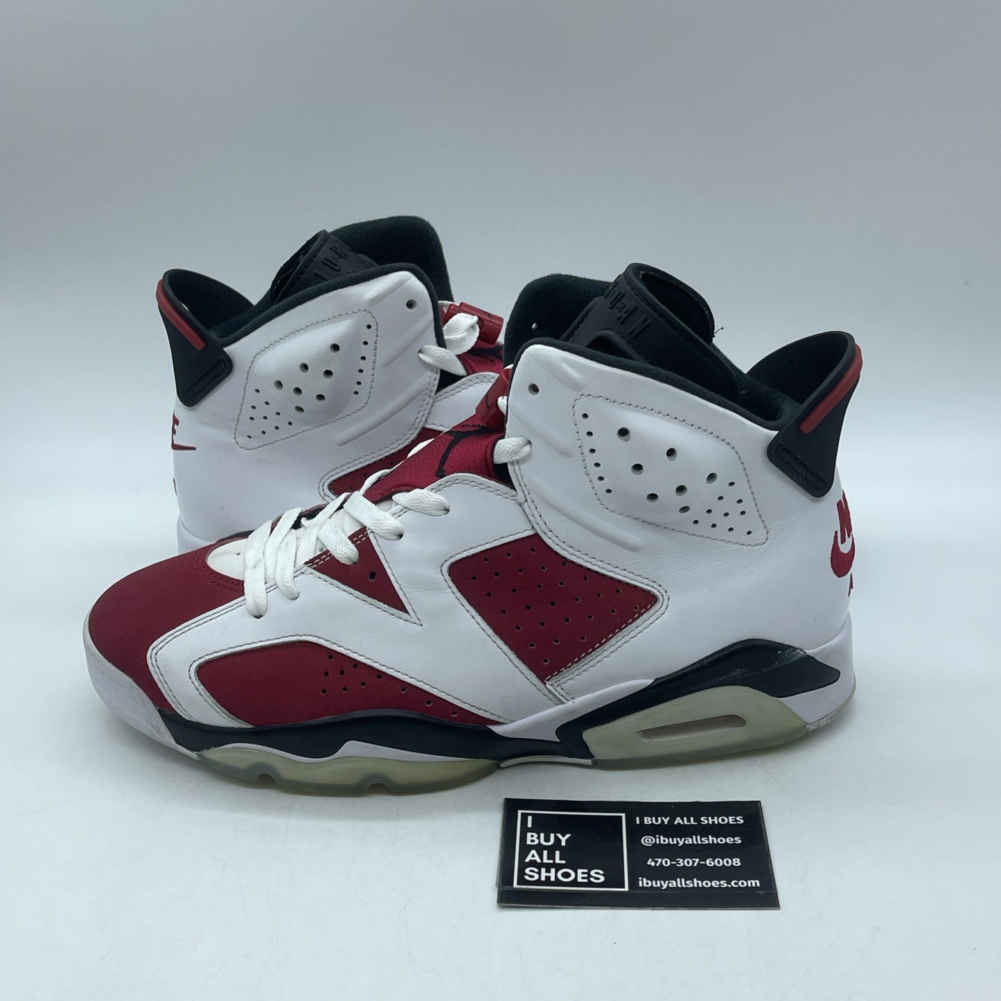 Size 9.5 - Jordan 6 Retro OG Mid Carmine White Red Suede Leather (CT8529-106)