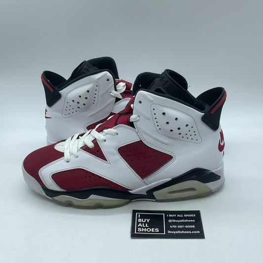 Size 9.5 - Jordan 6 Retro OG Mid Carmine White Red Suede Leather (CT8529-106)