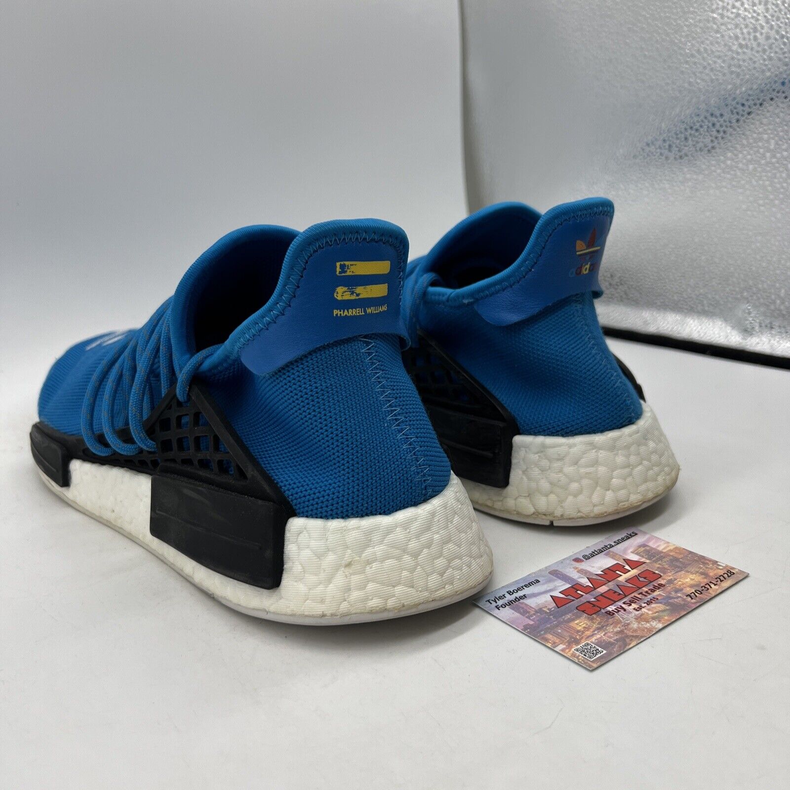 Size 11 - adidas Pharrell x NMD Human Race Blue White Black (BB0618)