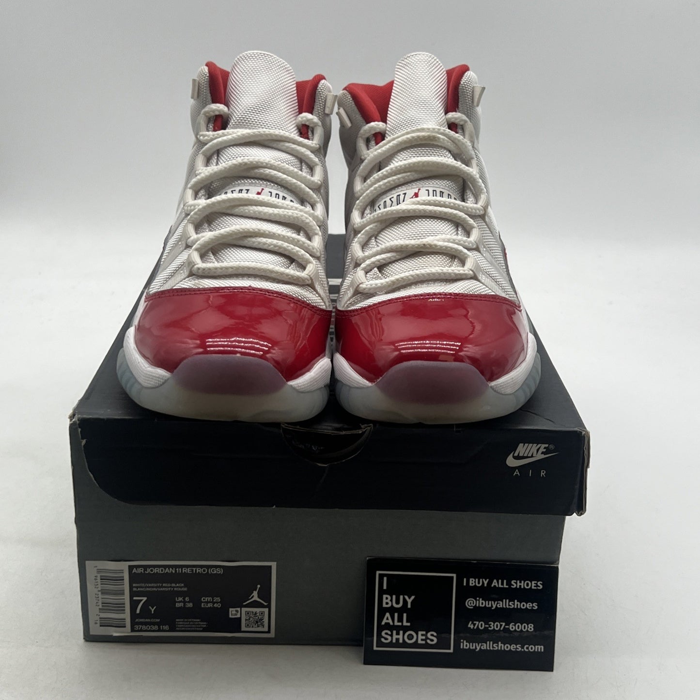 Size 7Y- Air Jordan 11 Retro High Cherry (378038-116)