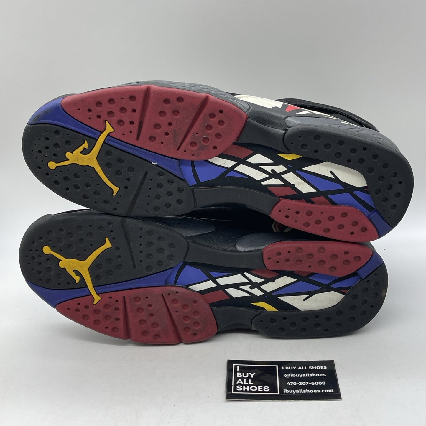 Size 13 - Air Jordan 8 Retro 2007 Playoff Black White Red Suede (305381-061)