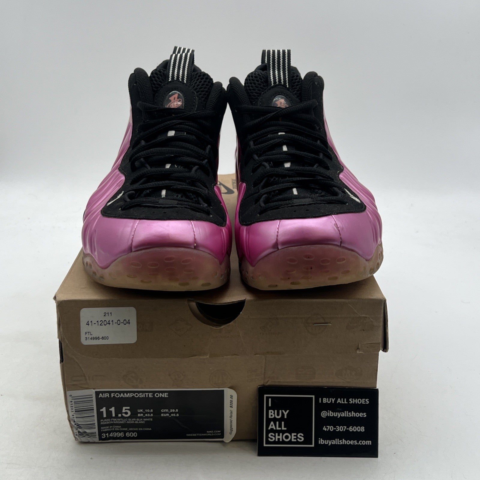 Size 11.5 - Nike Air Foamposite One Pearlized Pink (314996-600)