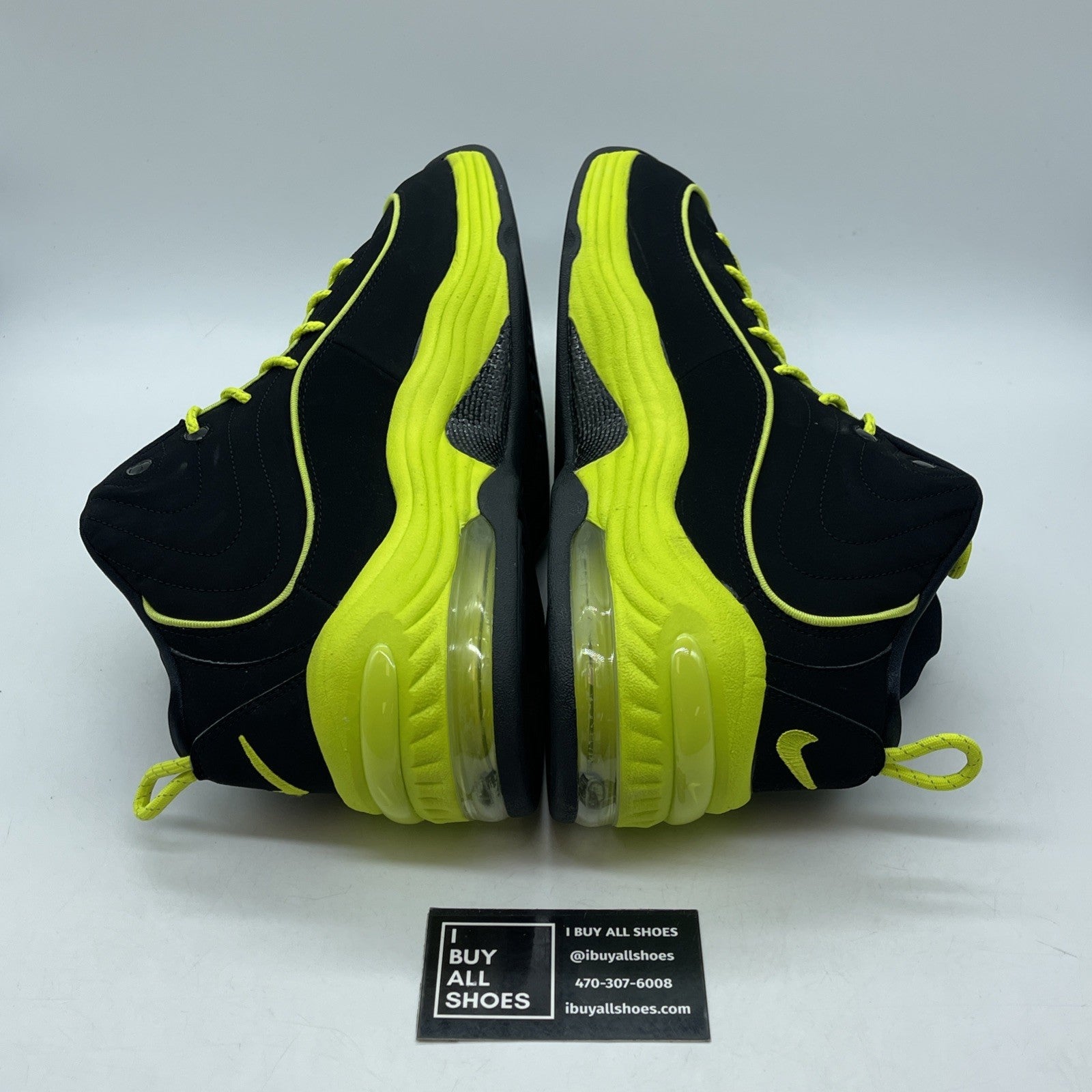 Size 13 - Nike Air Penny 2 Le Volt Green Black Suede (535600-003)