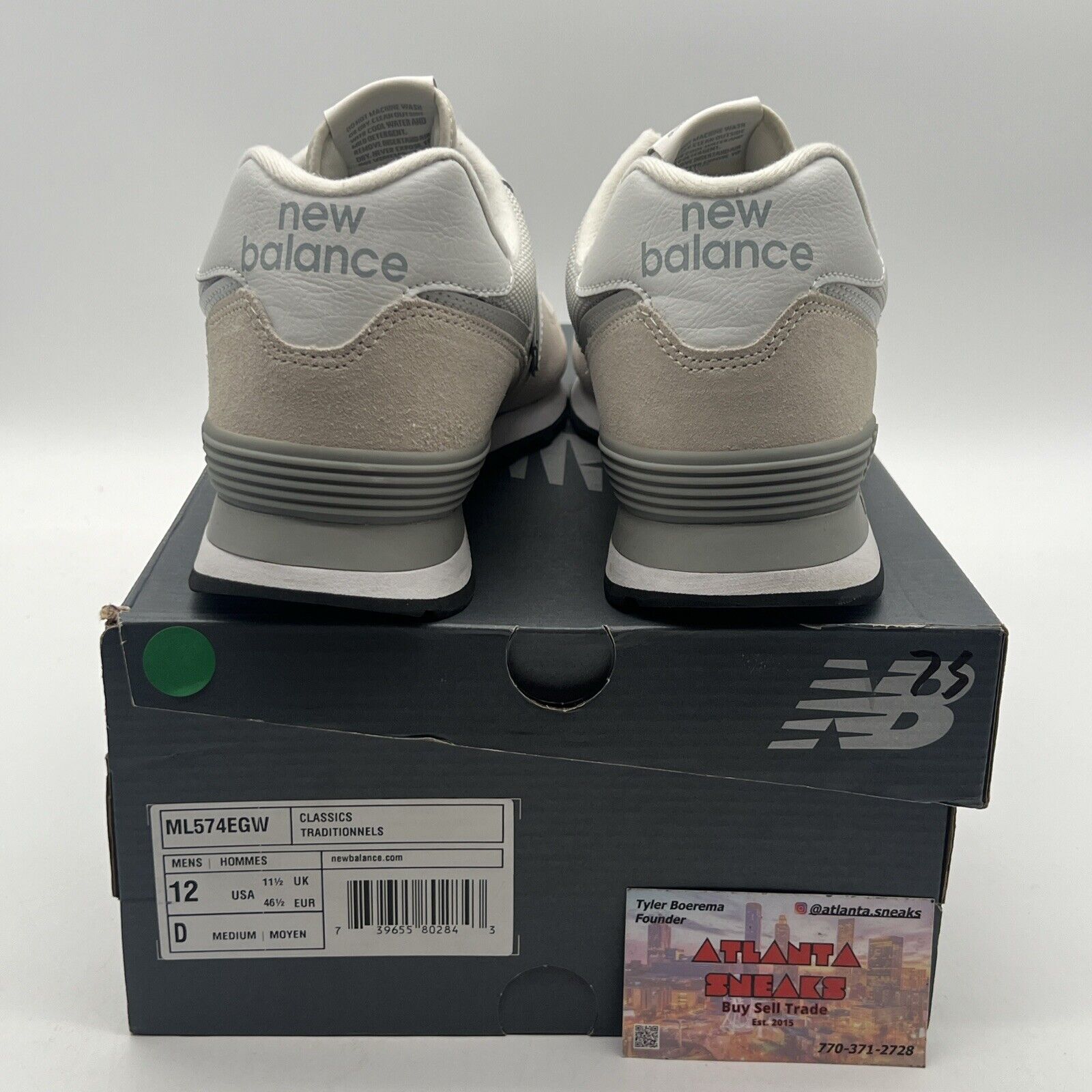 Size 12 - New Balance 574 Grey Nimbus Cloud Suede Leather (ML574EGW)