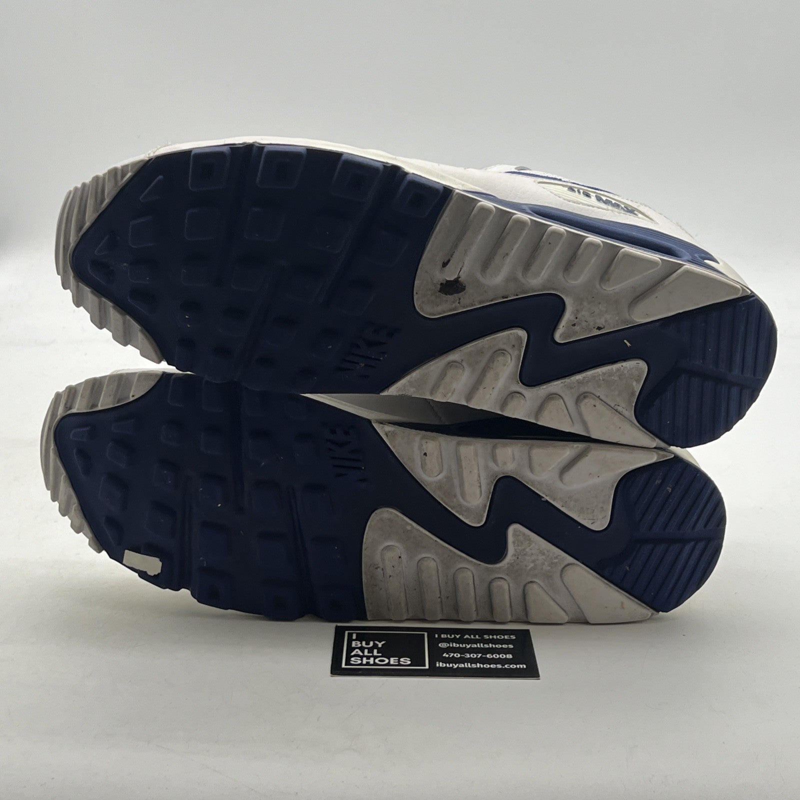 Size 13 - Nike Air Max 90 Essential 2012 Mens White Royal Blue (537384-141)