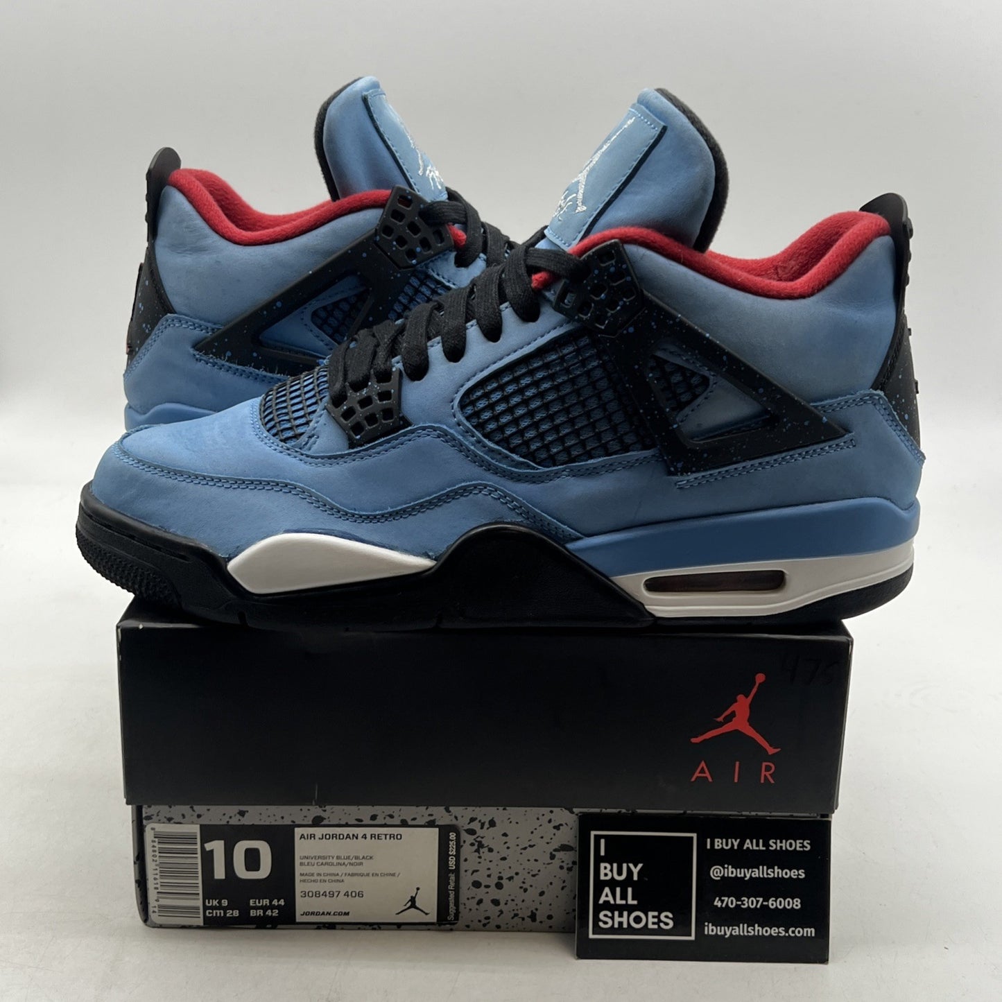 Size 10 - Air Jordan 4 Retro x Travis Scott Mid Cactus Jack (308497-406)
