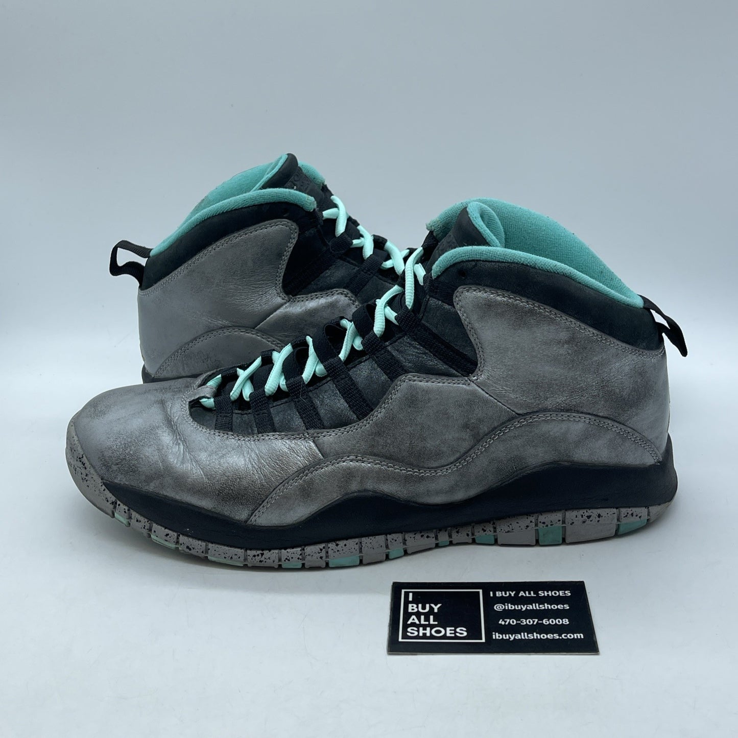 Size 12 - Air Jordan 10 Retro Lady Liberty Grey Black Leather (705178-045)