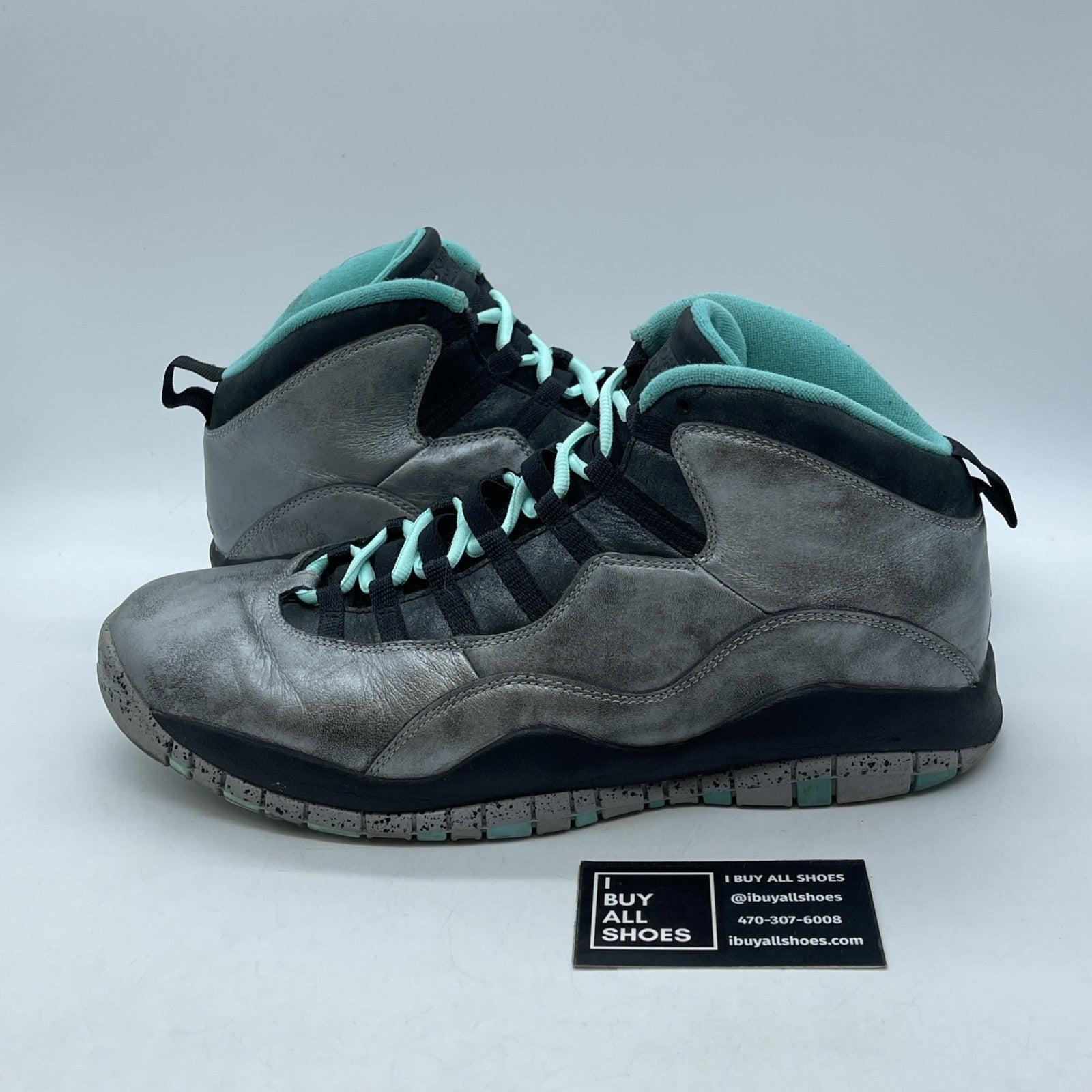 Size 12 - Air Jordan 10 Retro Lady Liberty Grey Black Leather (705178-045)