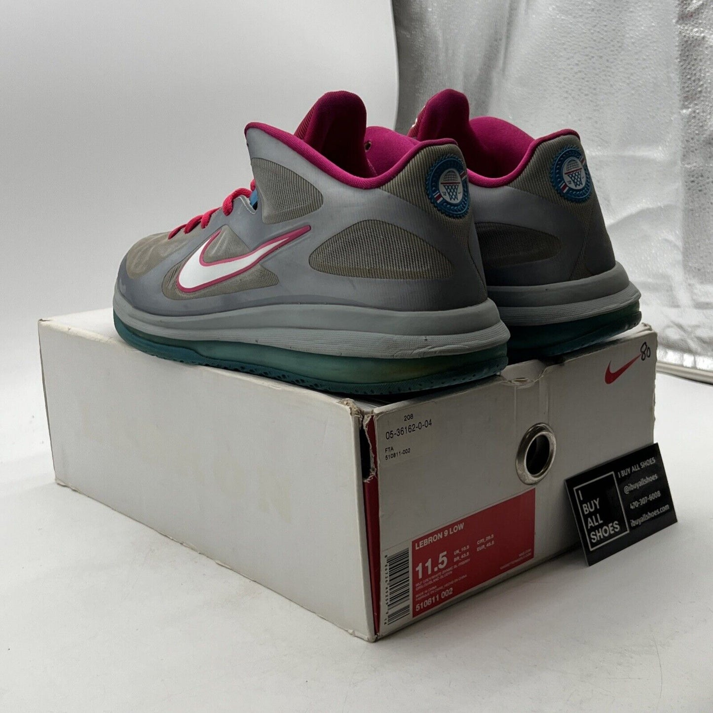 Size 11.5 - Nike LeBron 9 Low Fireberry (510811-002)
