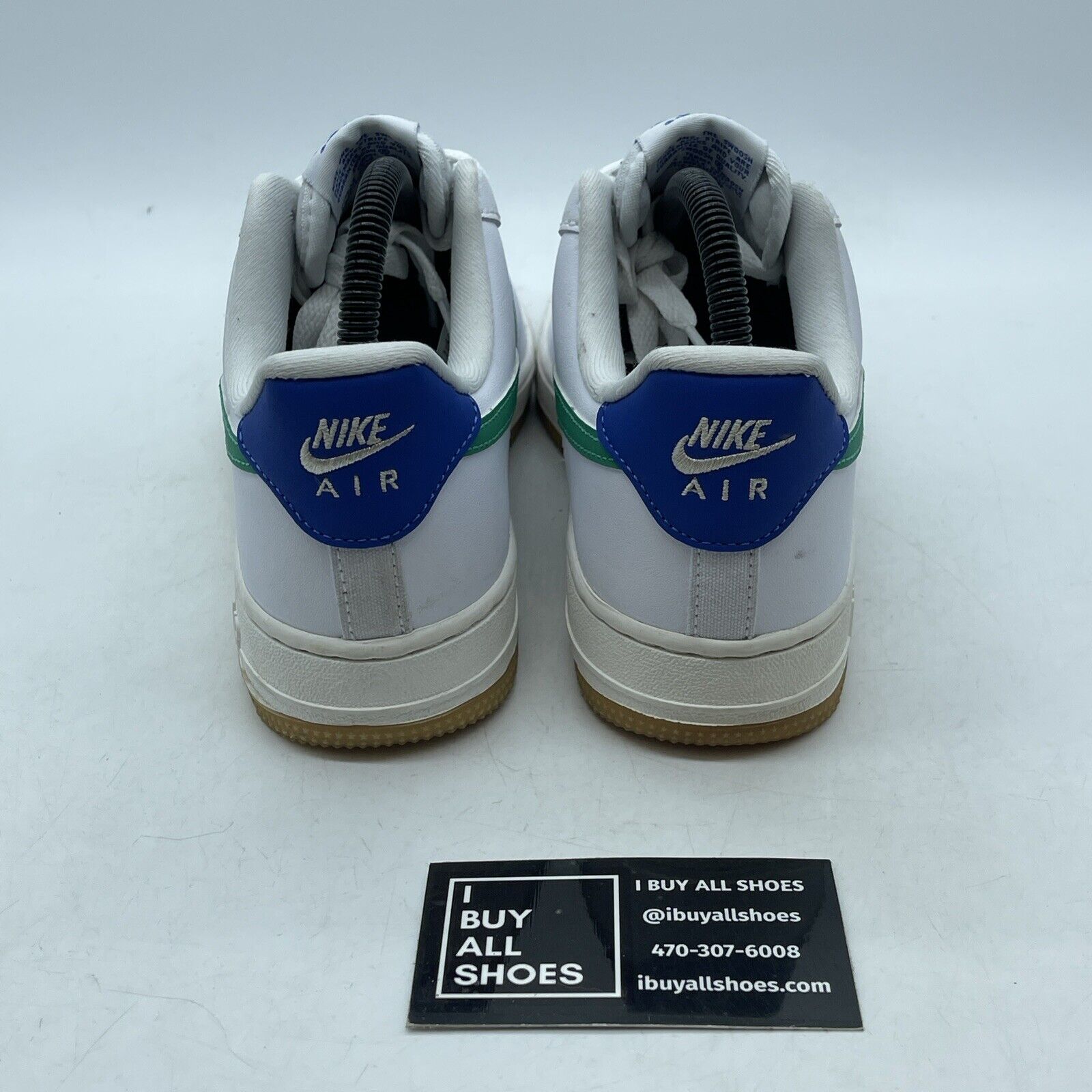 Size 7W - Nike Air Force 1 '07 White Stadium Green Leather Suede (DD8959-110)