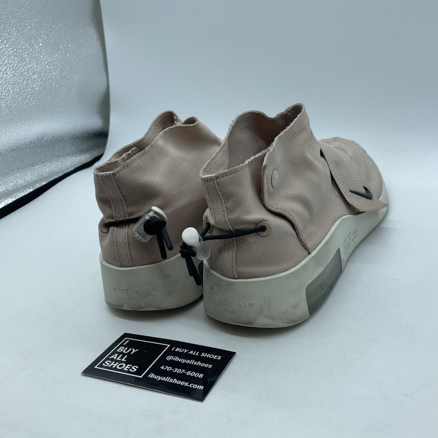 Size 12 - Nike Air Fear of God Moc Particle Beige Pink White Suede (AT8086-200)