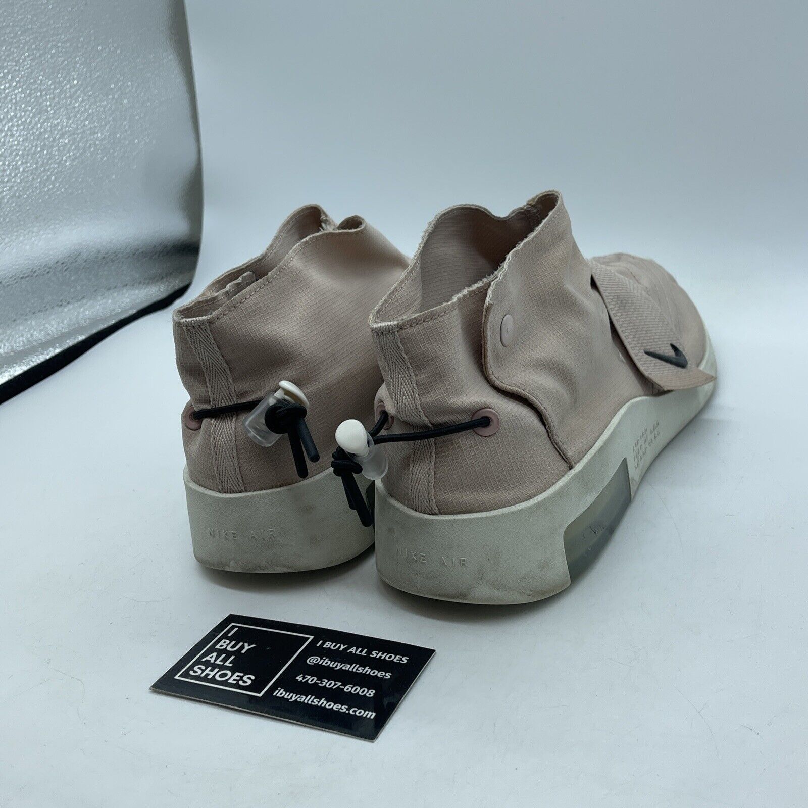 Size 12 - Nike Air Fear of God Moc Particle Beige Pink White Suede (AT8086-200)