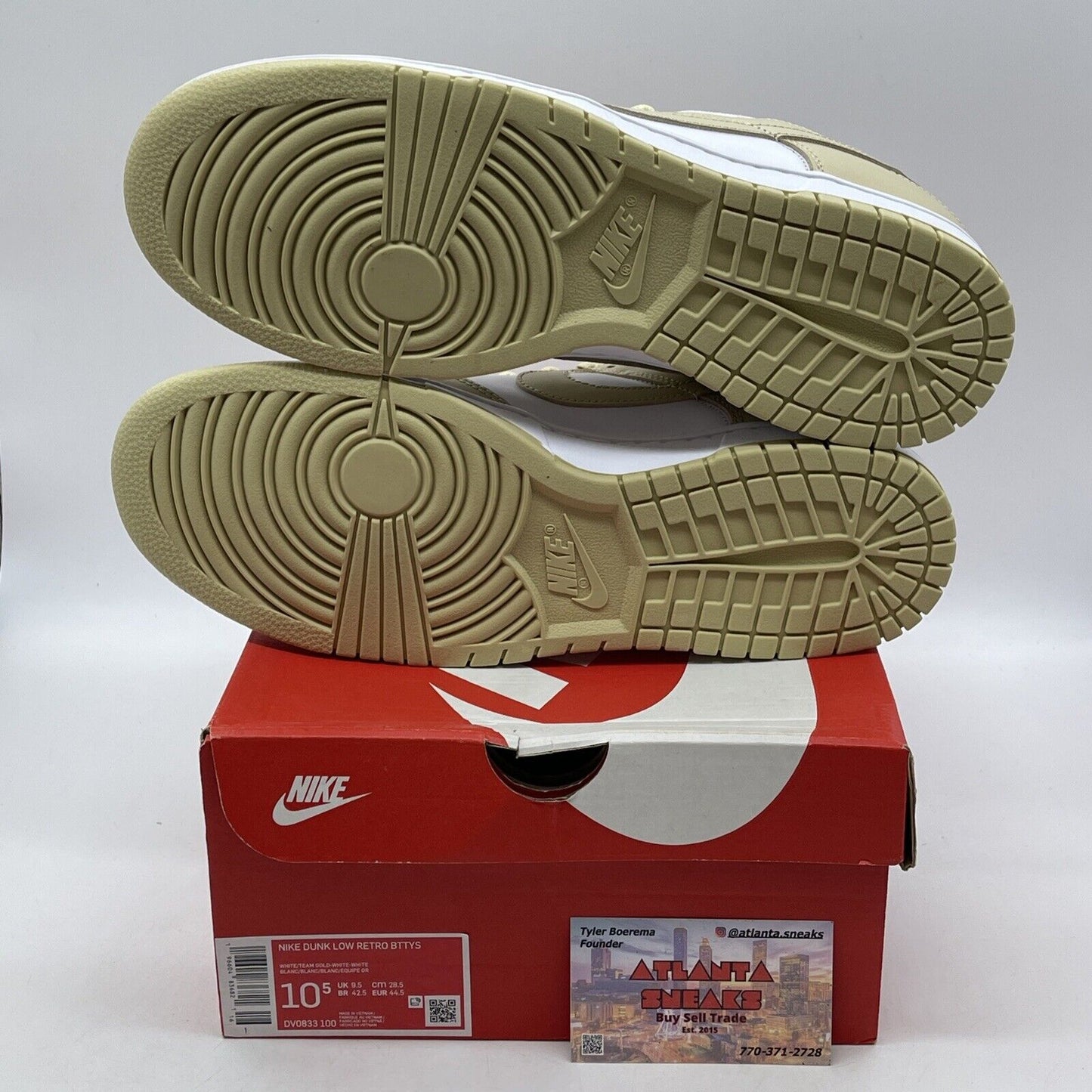 Size 10.5 - Nike Dunk Low Team Gold White Leather (DV0833-100)