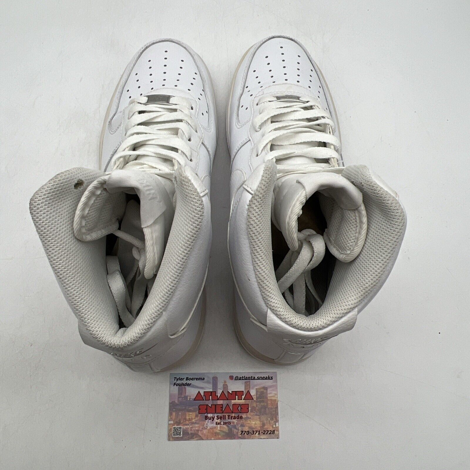 Size 10 - Nike Air Force 1 '07 High White Leather (315121-115)