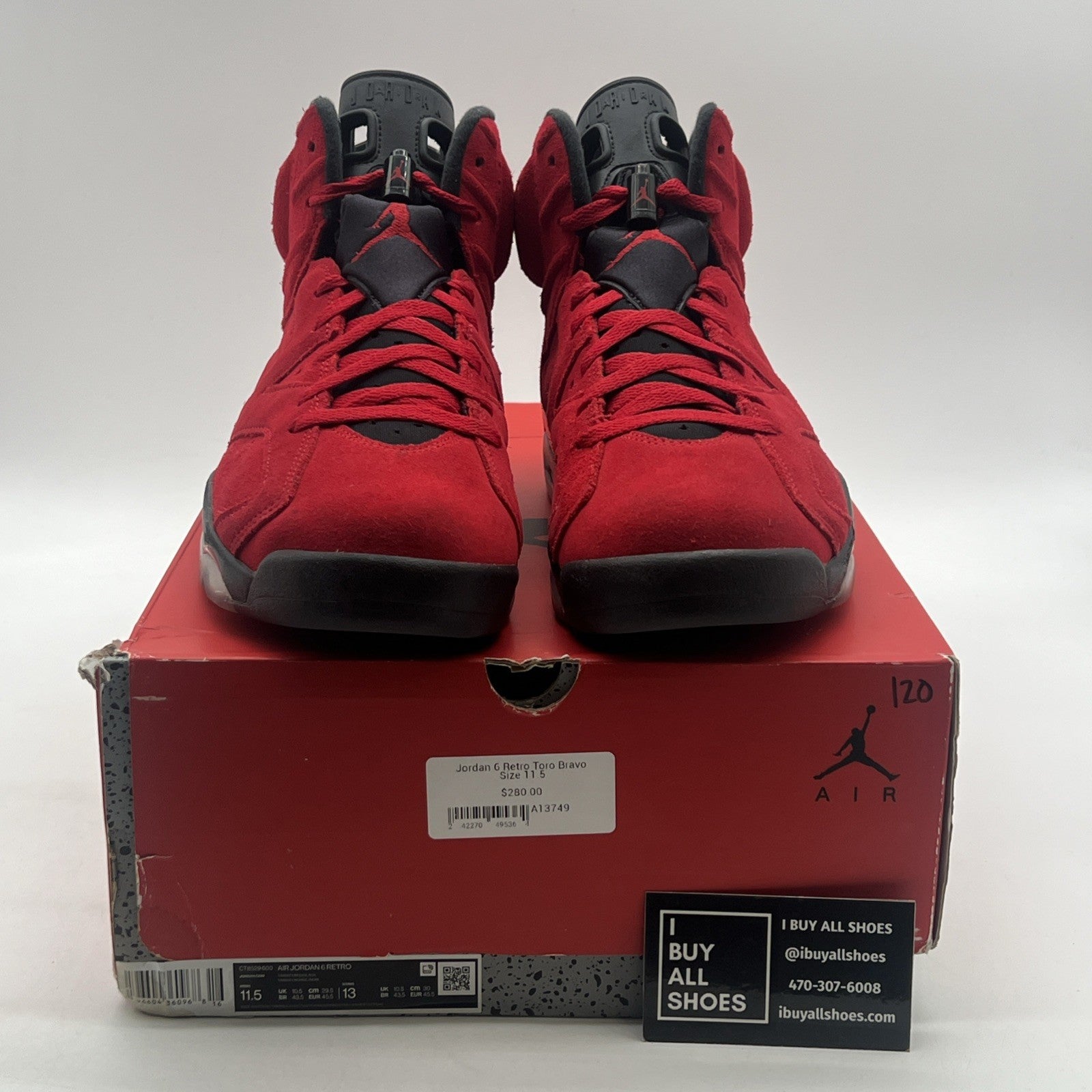 Size 11.5 - Air Jordan 6 Retro Toro Bravo (CT8529-600)