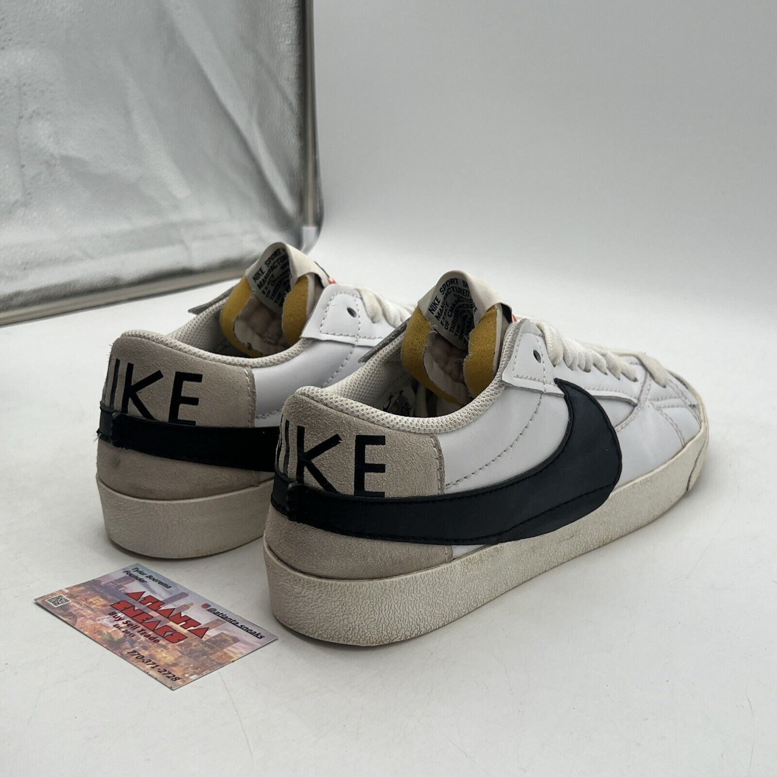 Size 12 - Nike Blazer '77 Jumbo Low White Black Leather (DN2158-101)