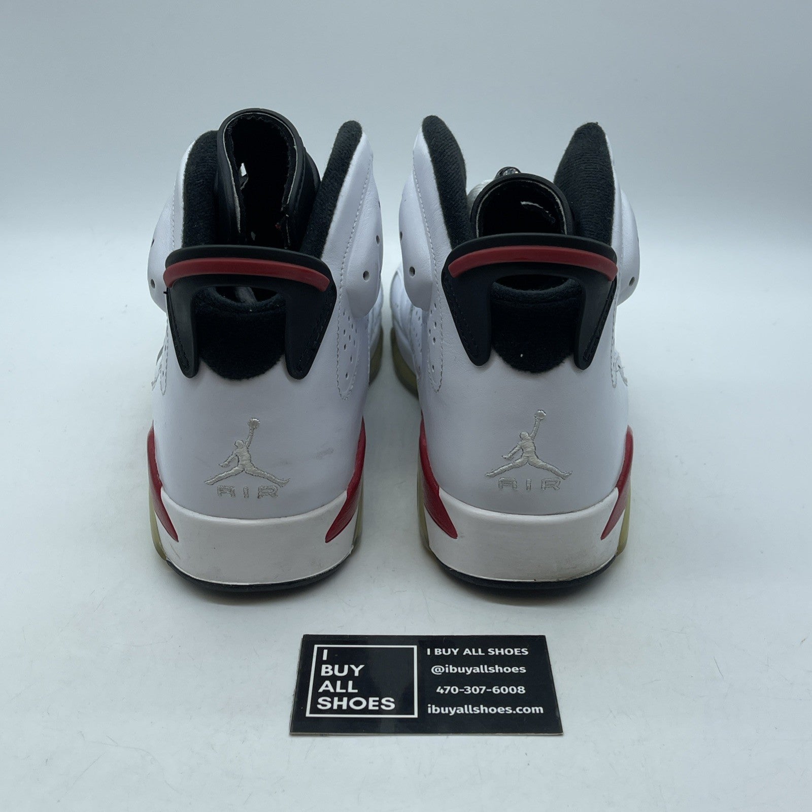Size 9 - Air Jordan 6 Retro Bulls White Red Black Suede Leather (384664-102)