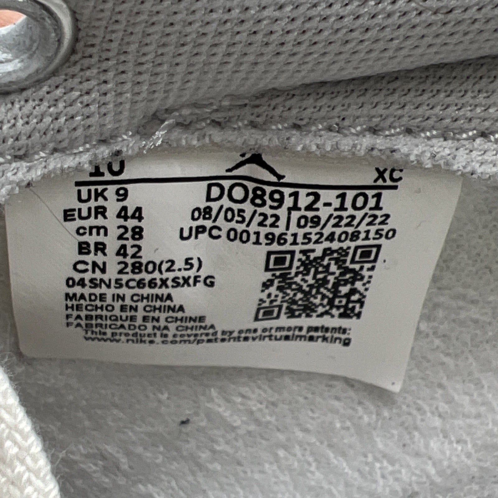 Size 10 - Air Jordan 1 Retro AJKO Low SP Union White/Neutral (D08912-101)