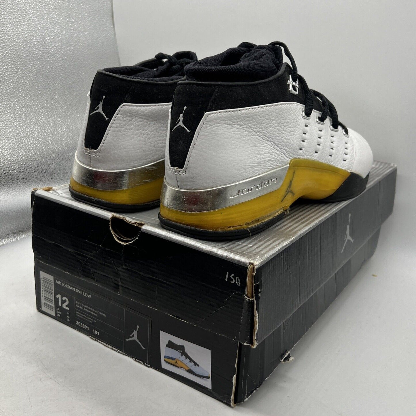 Size 12 - Air Jordan 17 OG 2002 Low All Star - Lightning White Yellow 303891-101