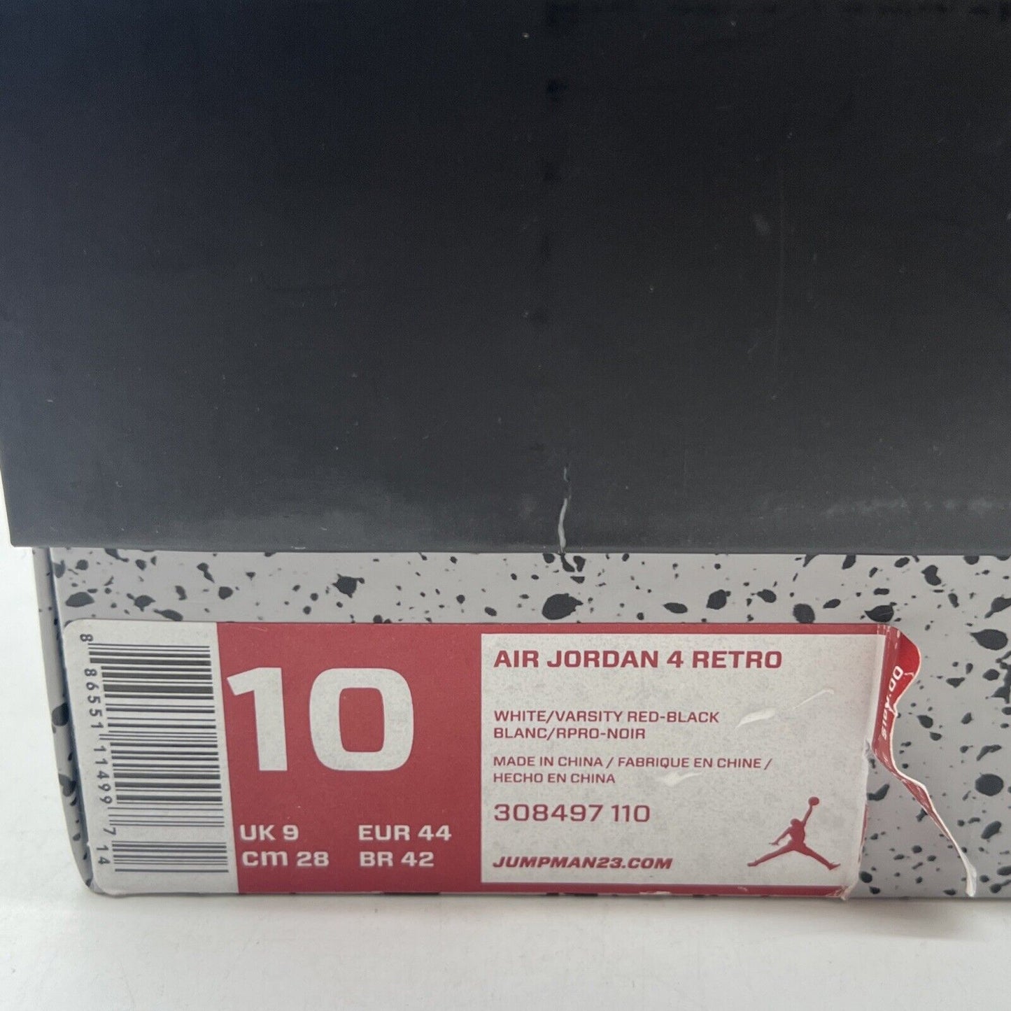 Size 10 - Air Jordan 4 Retro Fire Red 2012 (308497-110)