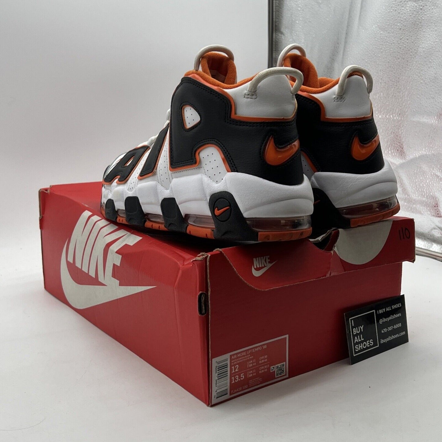 Size 12 - Nike Air More Uptempo Mid Mens Basketball Shoes White (FJ4416-100)