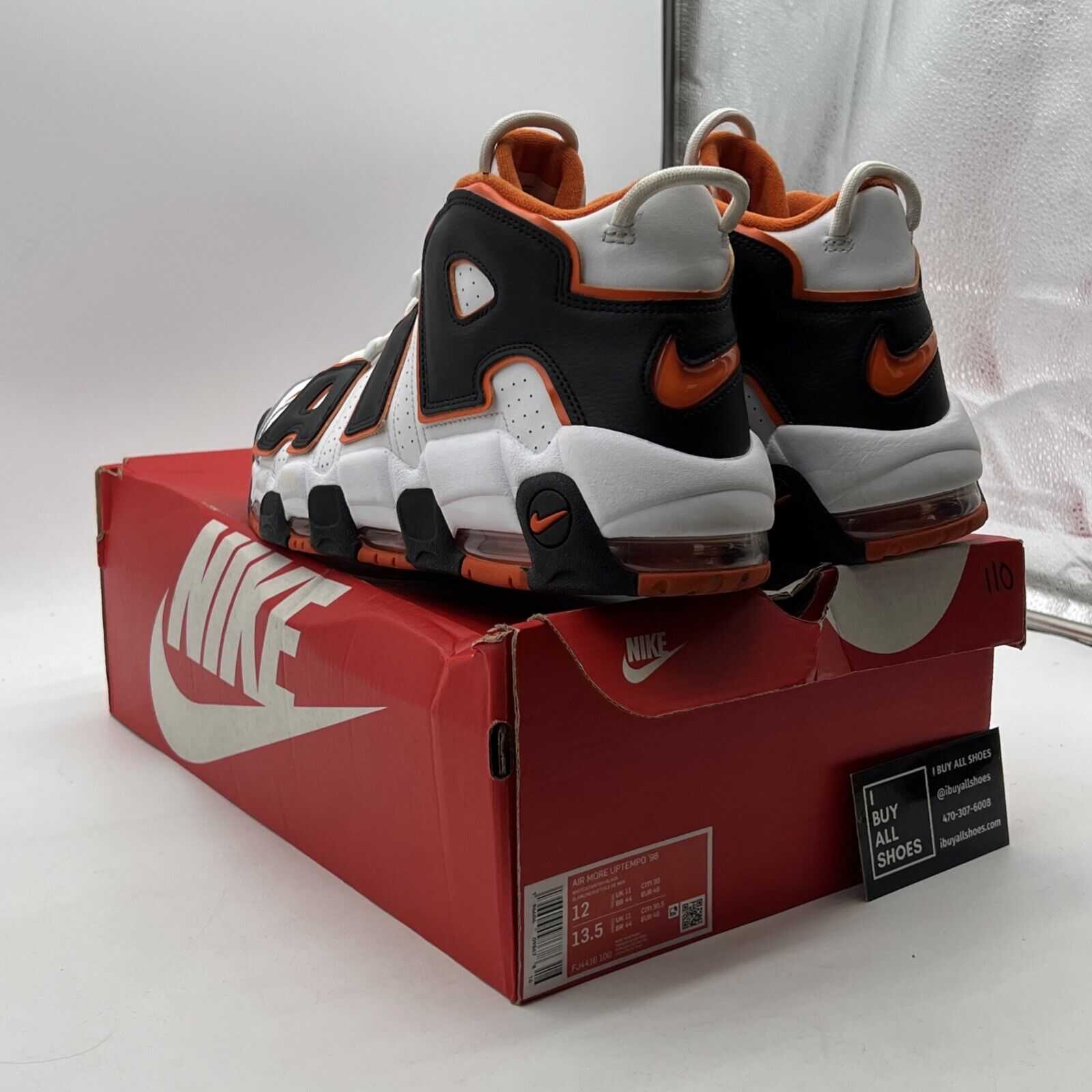 Size 12 - Nike Air More Uptempo Mid Mens Basketball Shoes White (FJ4416-100)