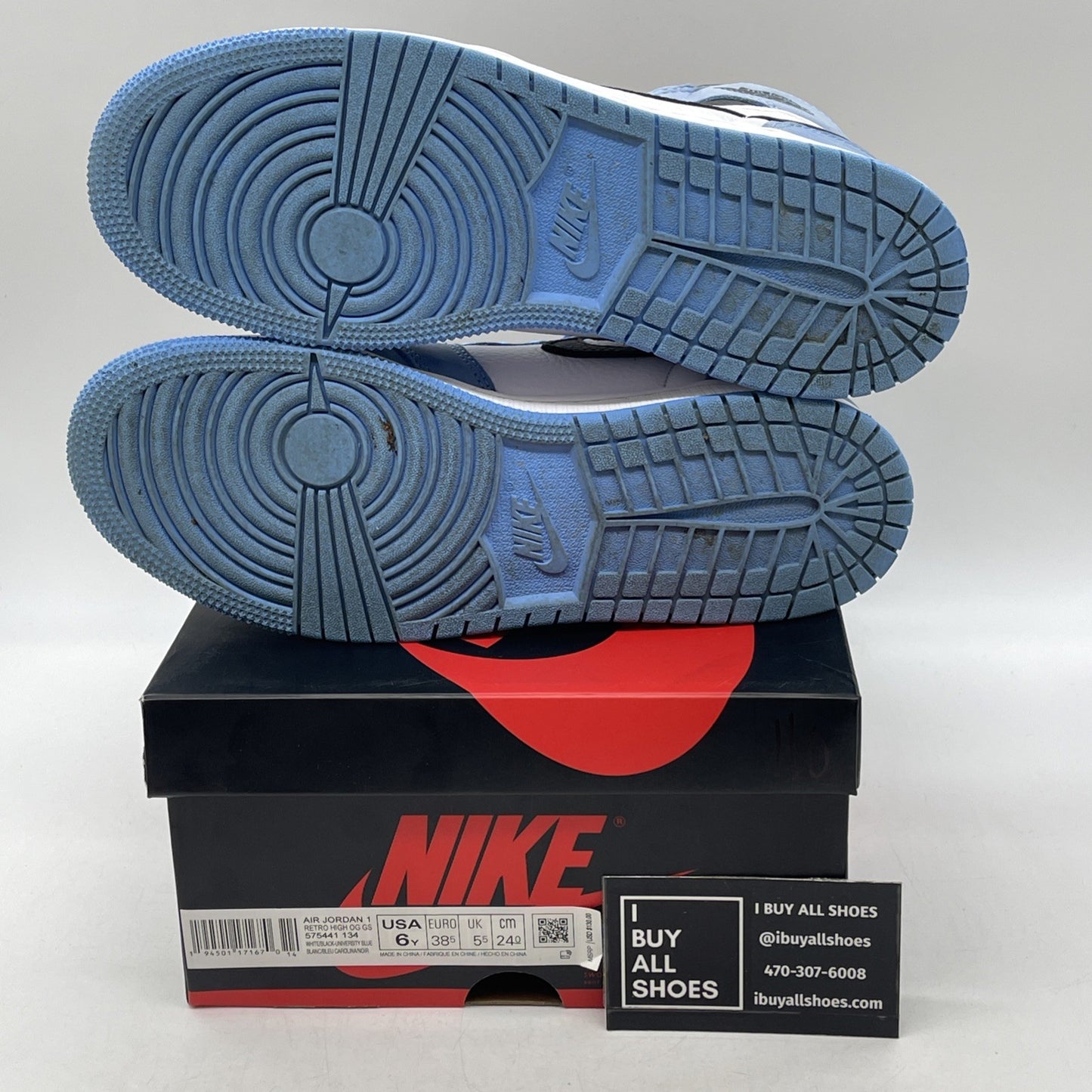 Size 6 - Air Jordan 1 Retro OG High University Blue (575441-134)