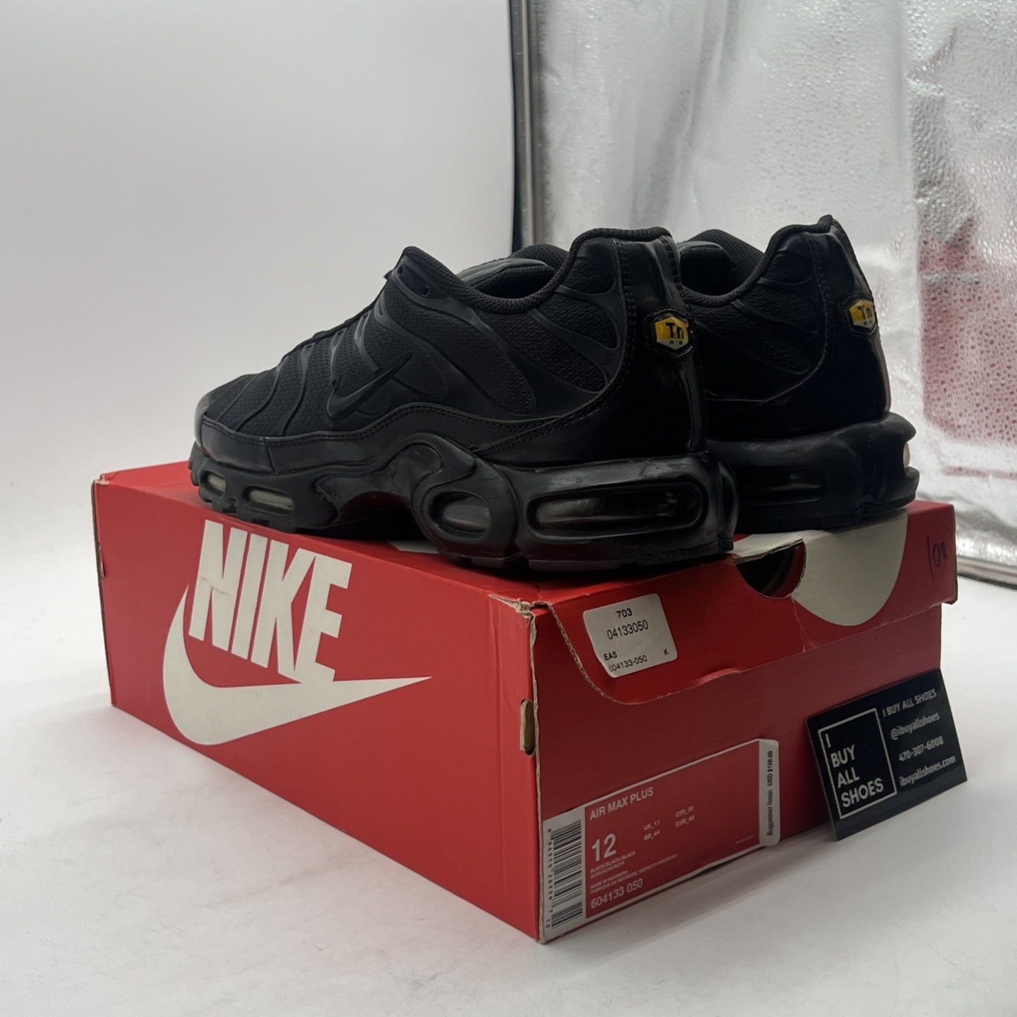 Size 12 - Nike Air Max Plus Low Triple Black (604133-050)