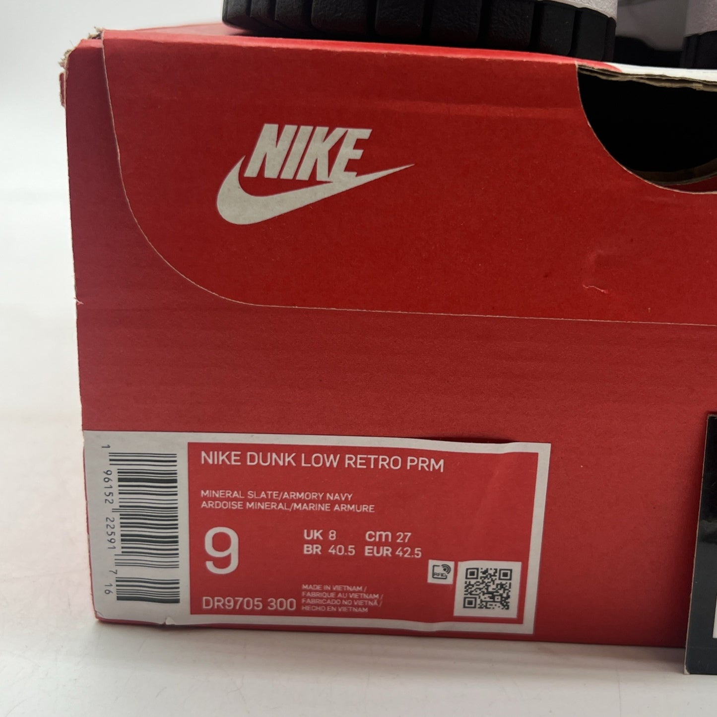 Size 9 - Nike Dunk Low Armory Navy/Black/Mineral State/White (DR9705-300)
