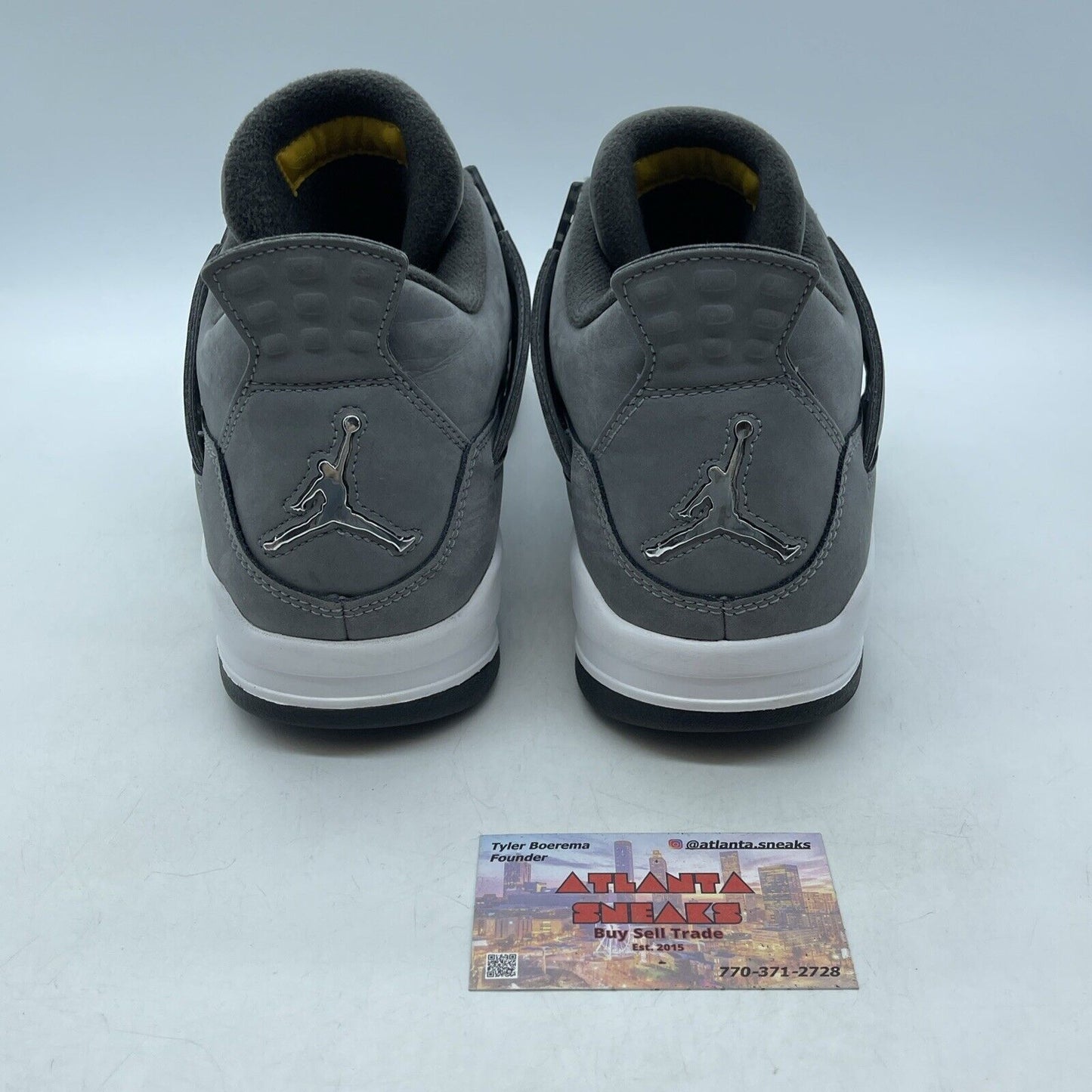Size 10.5 - Jordan 4 Retro Low Cool Grey Black Silver White Suede (308497-007)